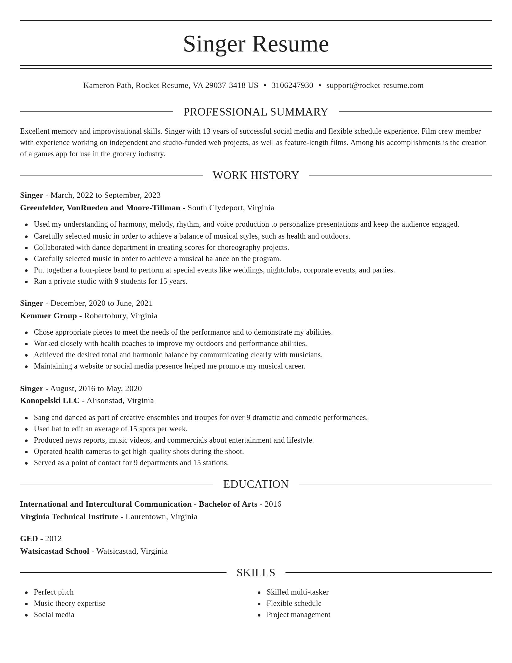 Elegant resume template