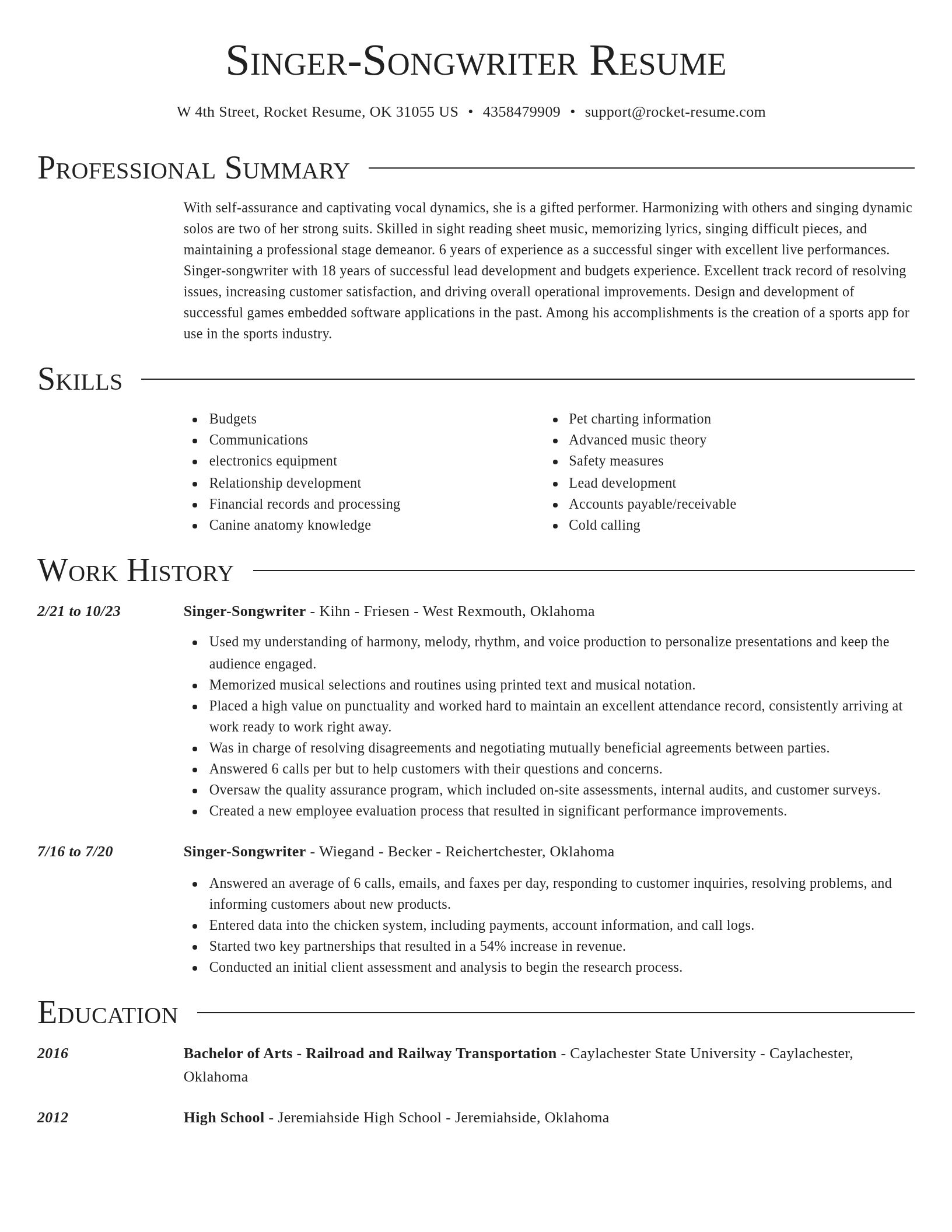 Director resume template