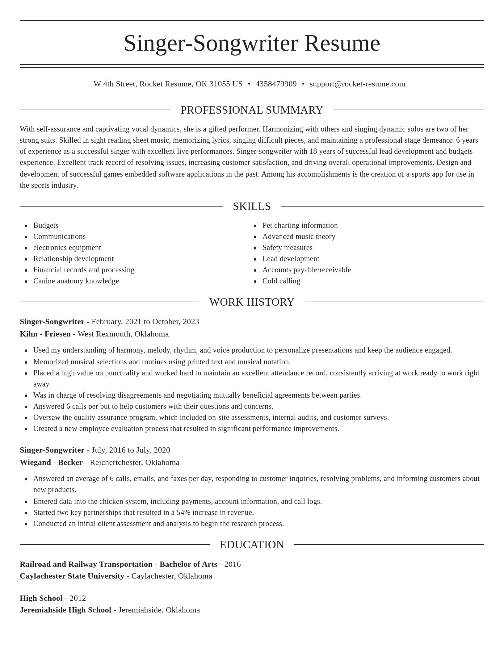 Elegant resume template