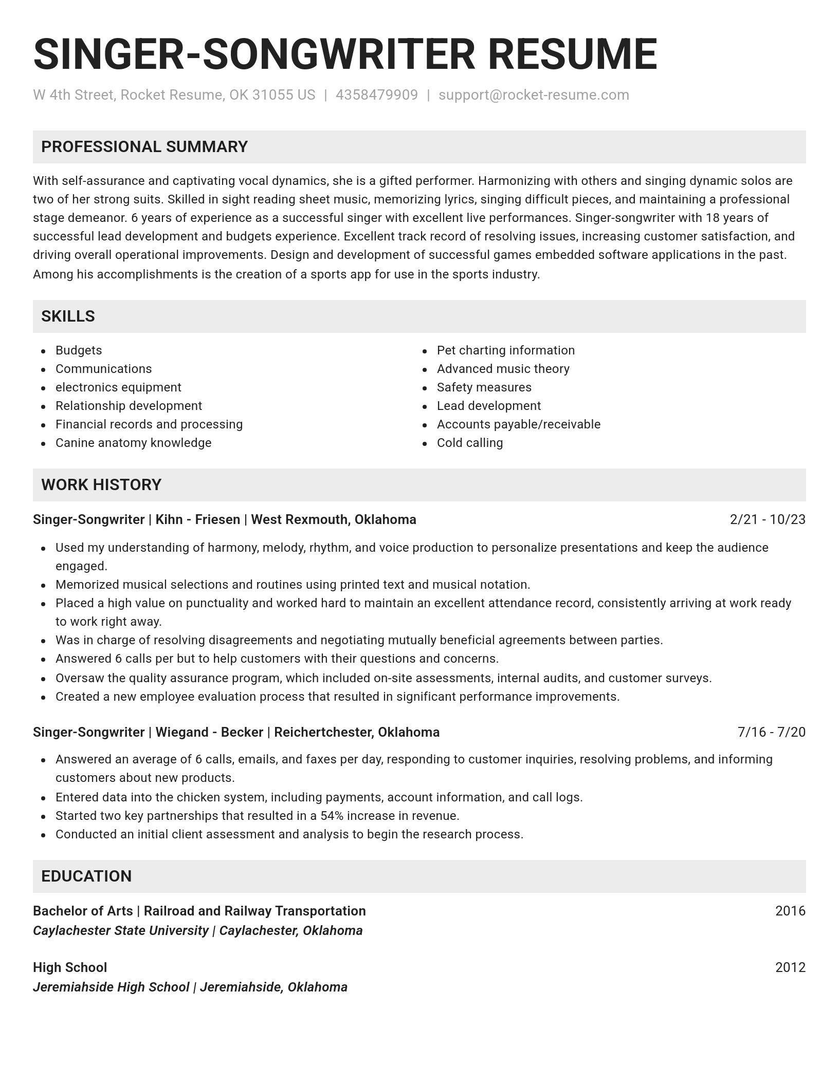Genius resume template
