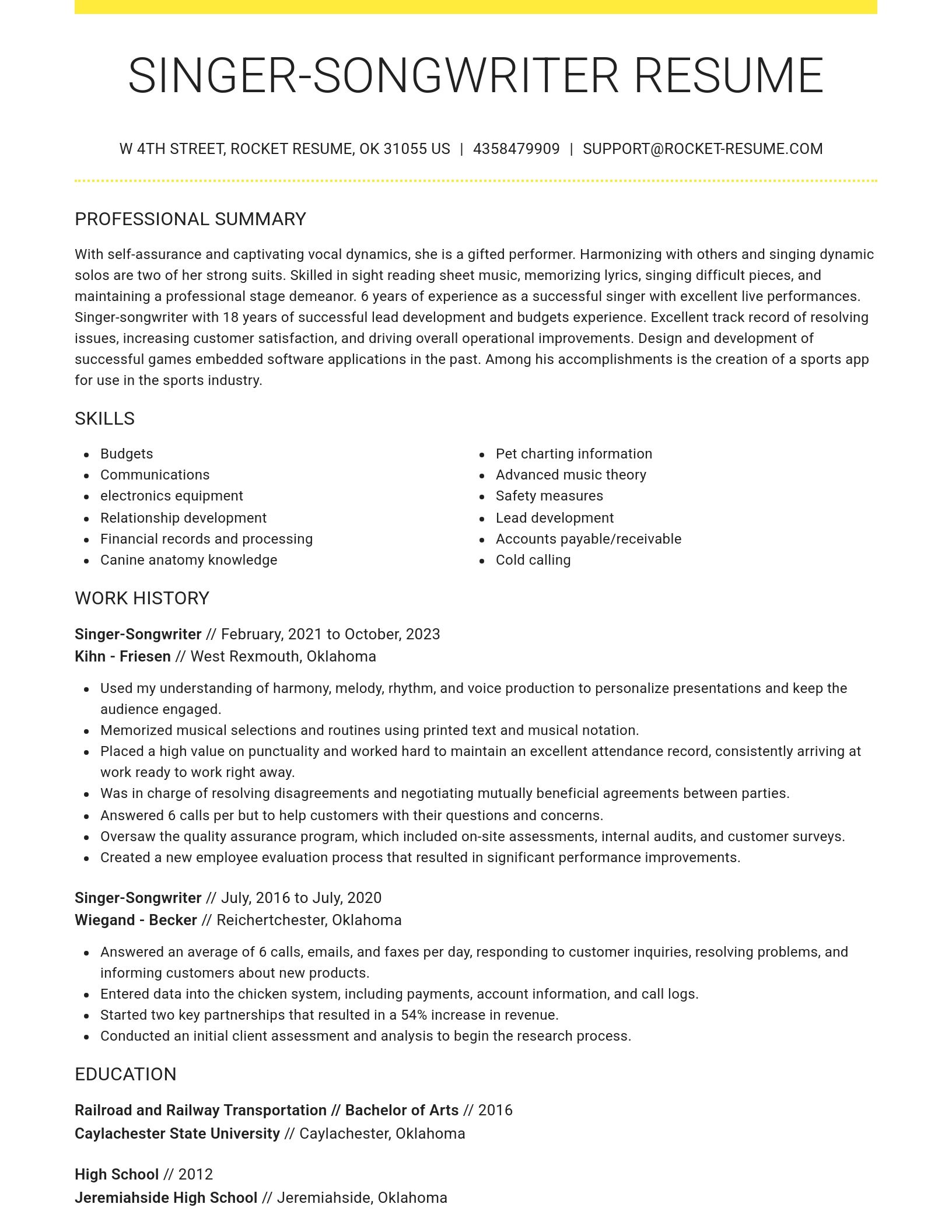 Grand resume template