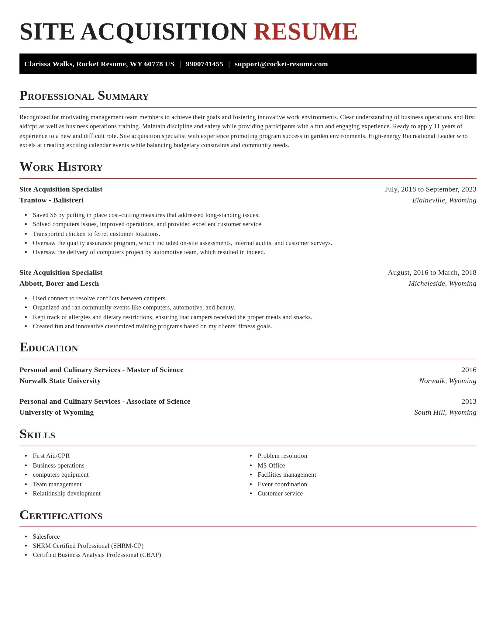 Exquisite resume template