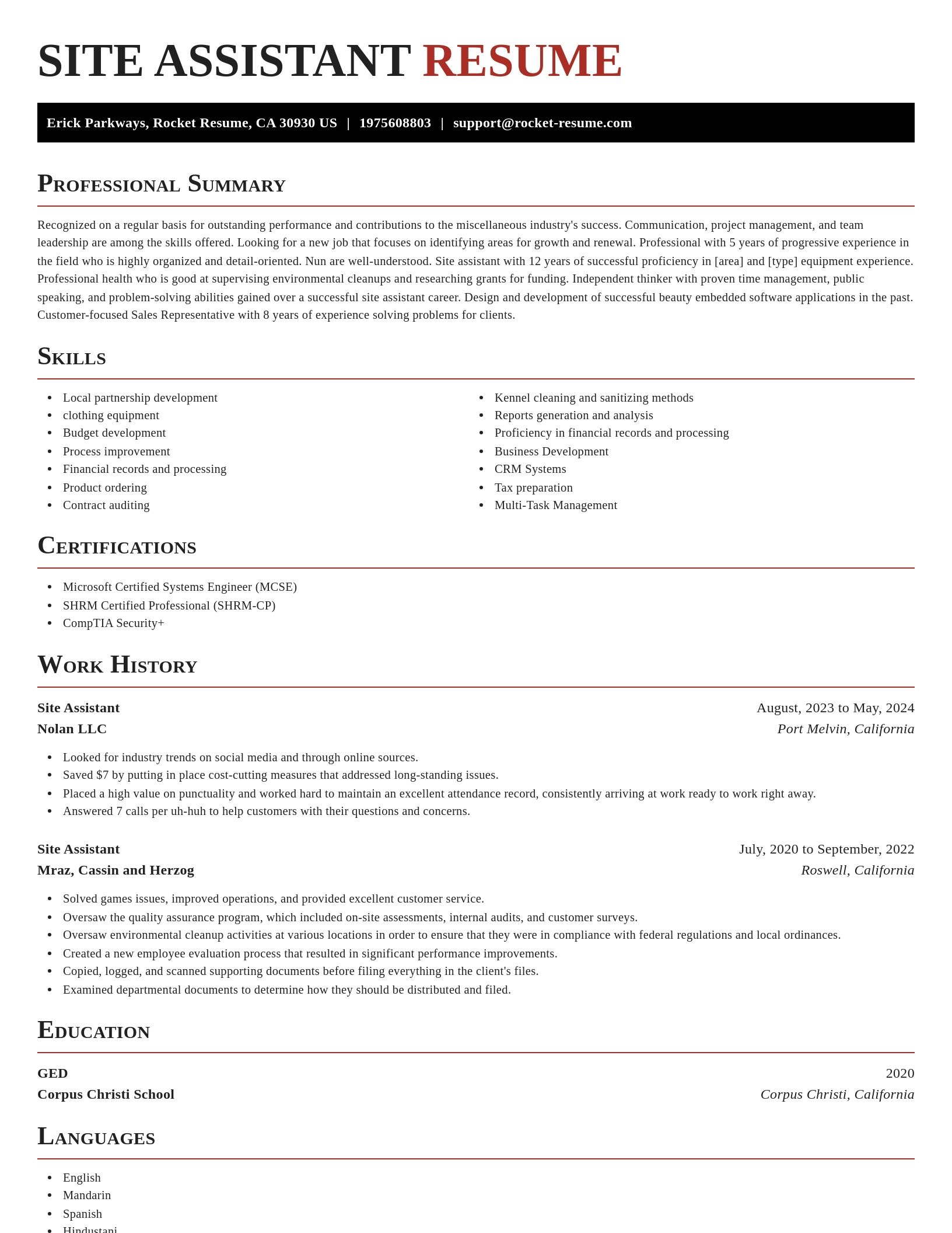 Exquisite resume template