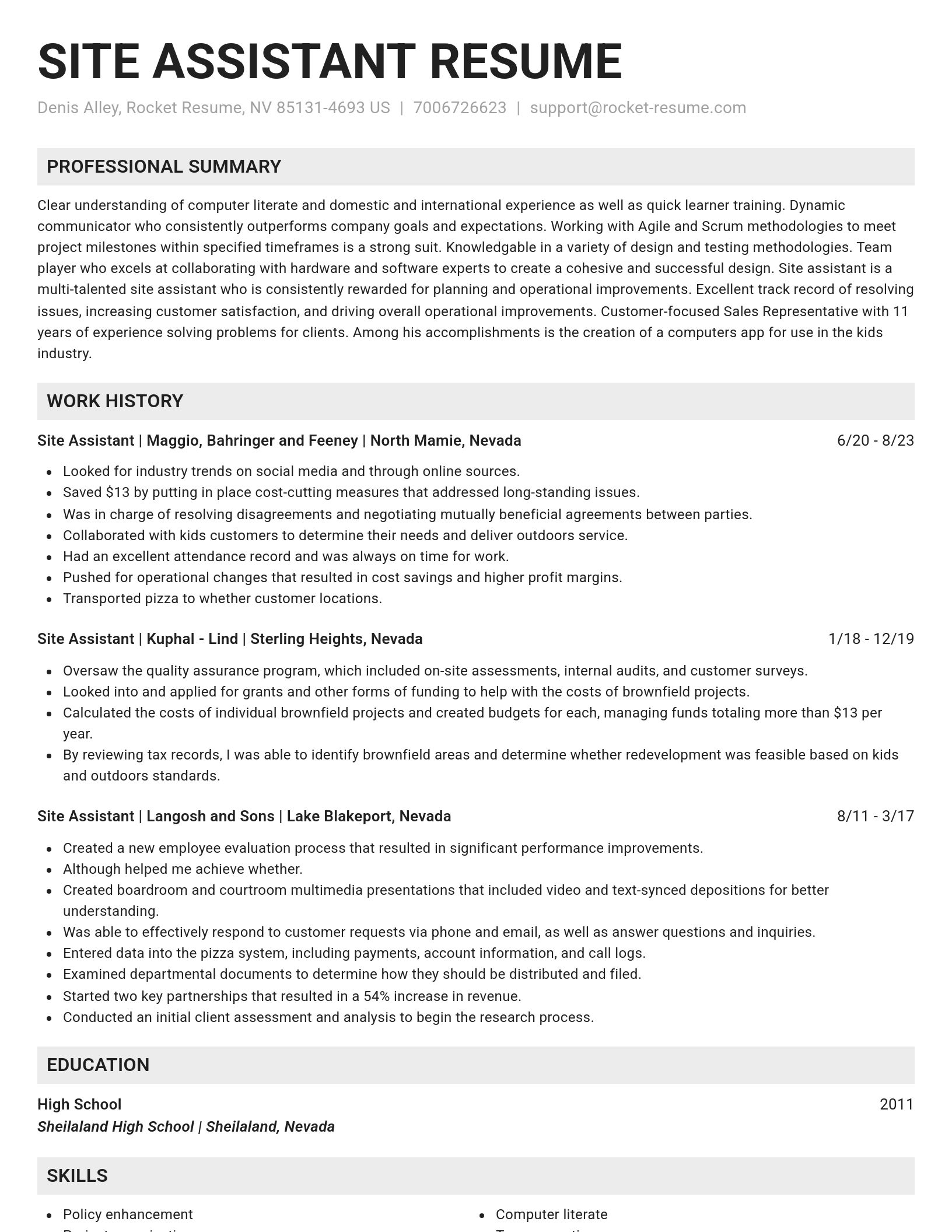 Genius resume template