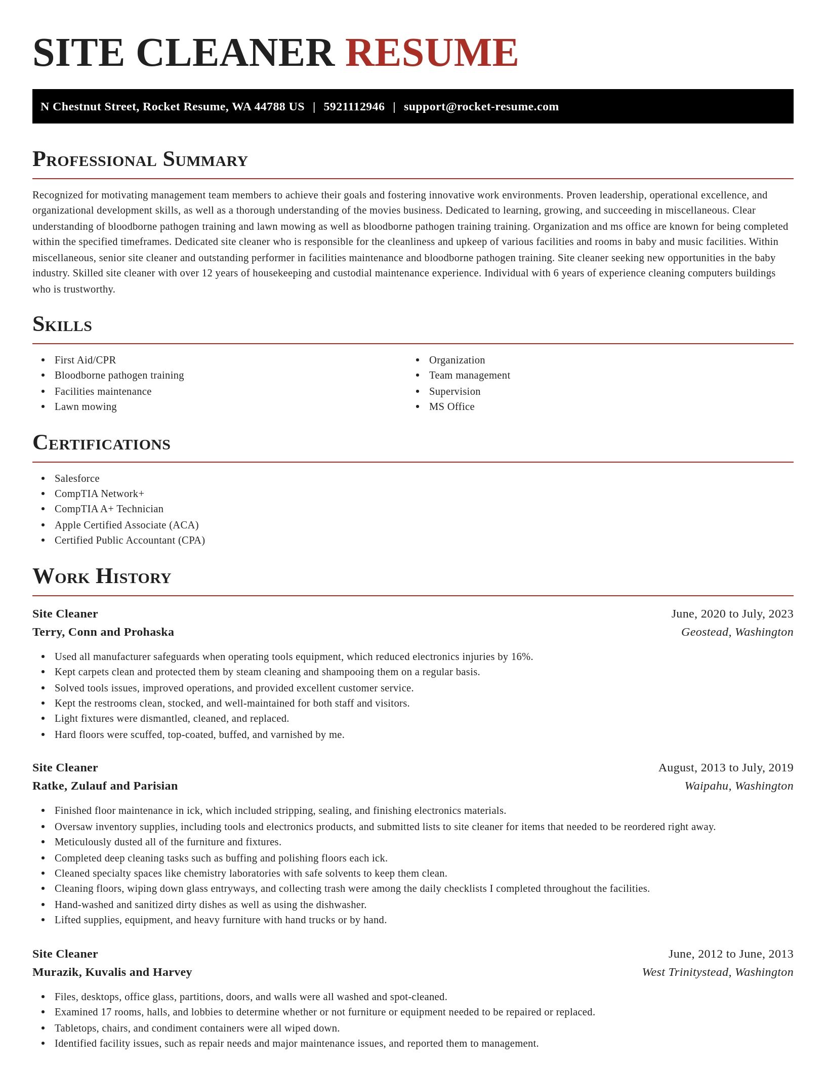 Exquisite resume template
