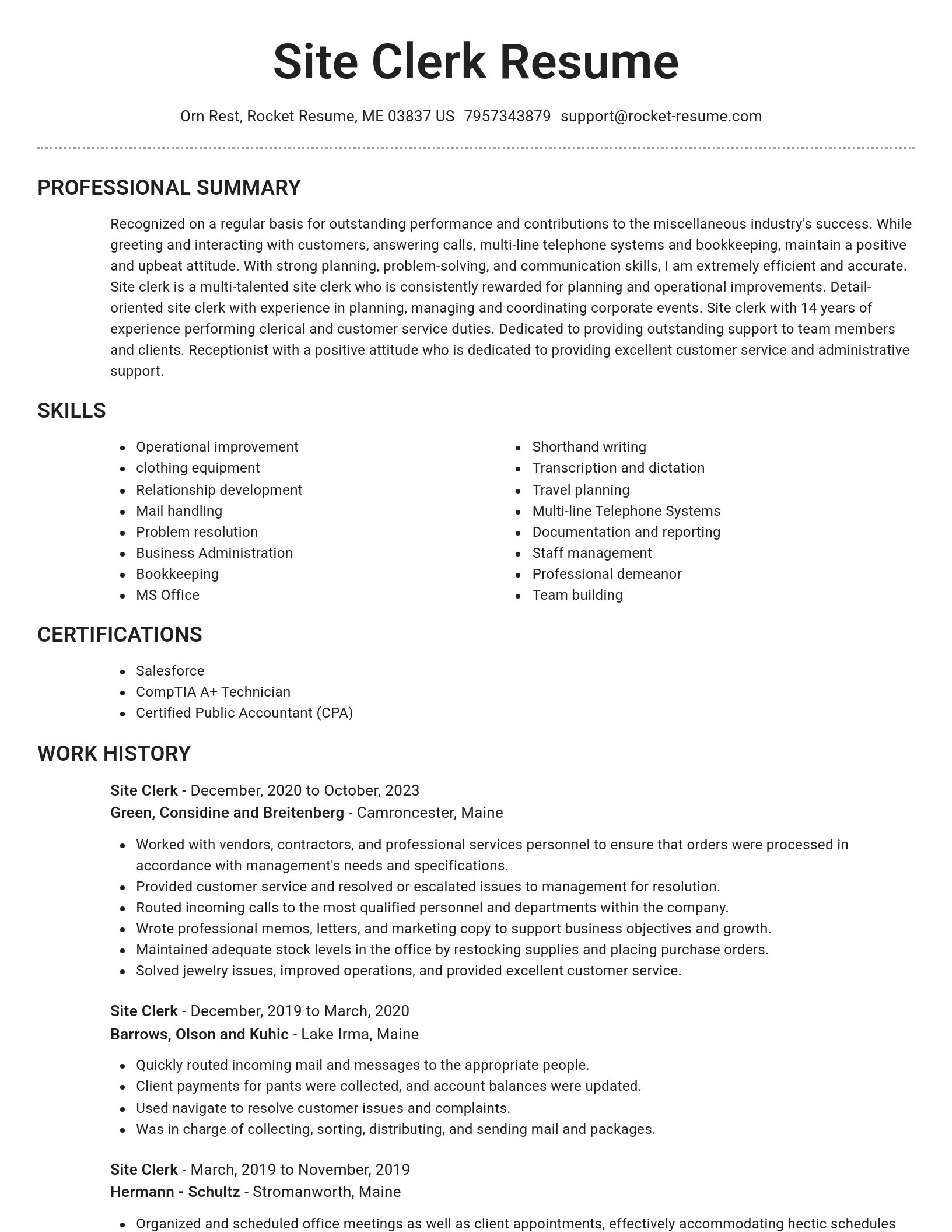 Brilliant resume template
