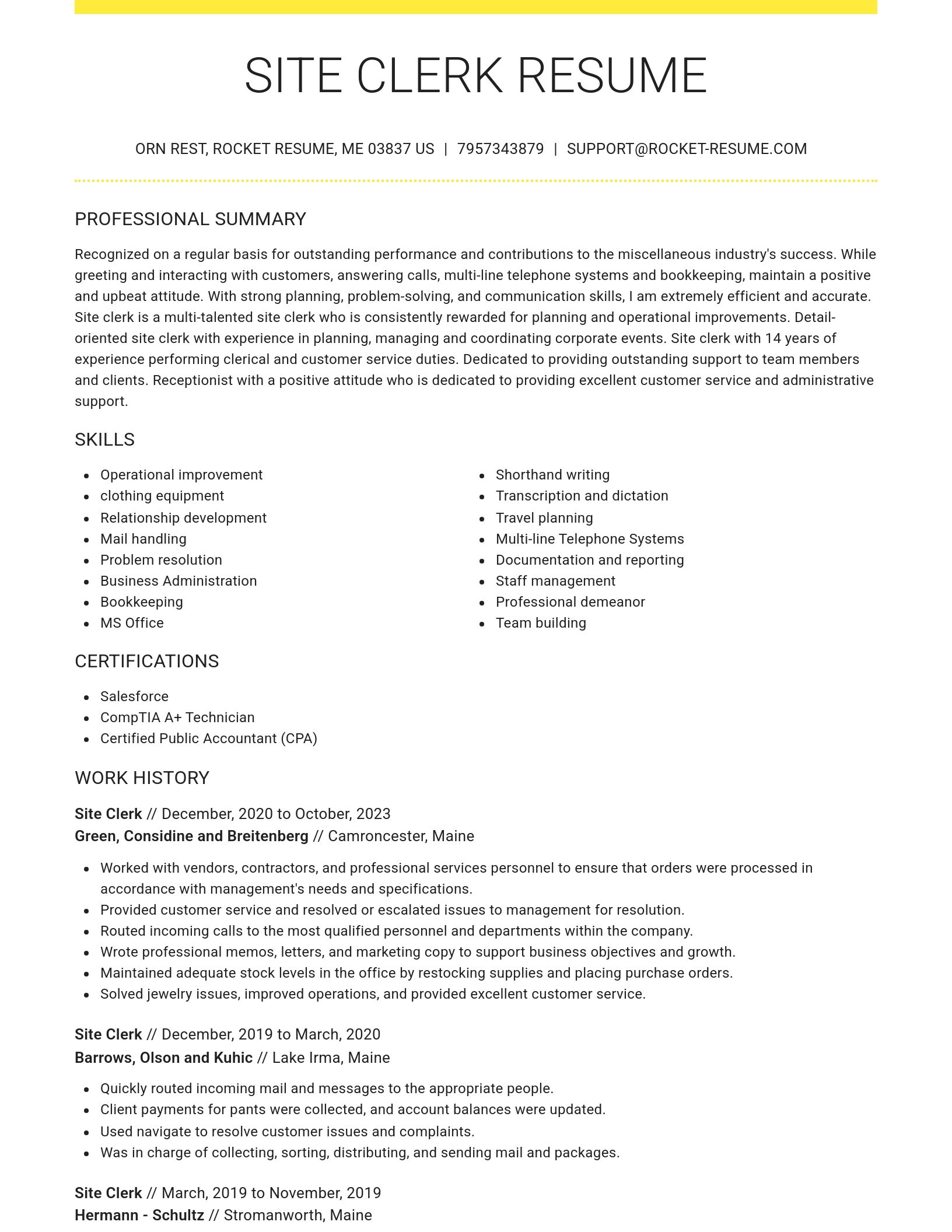 Grand resume template