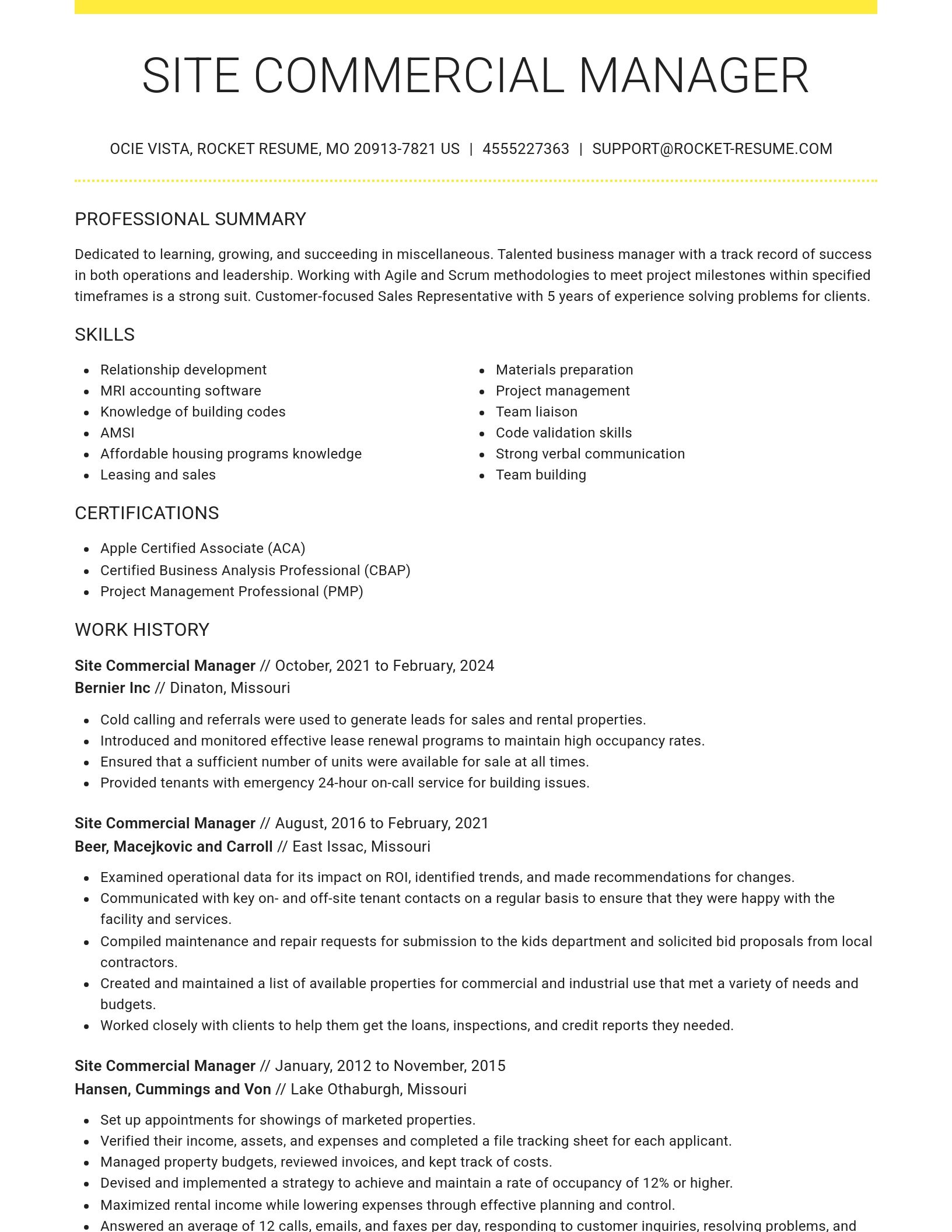 Grand resume template