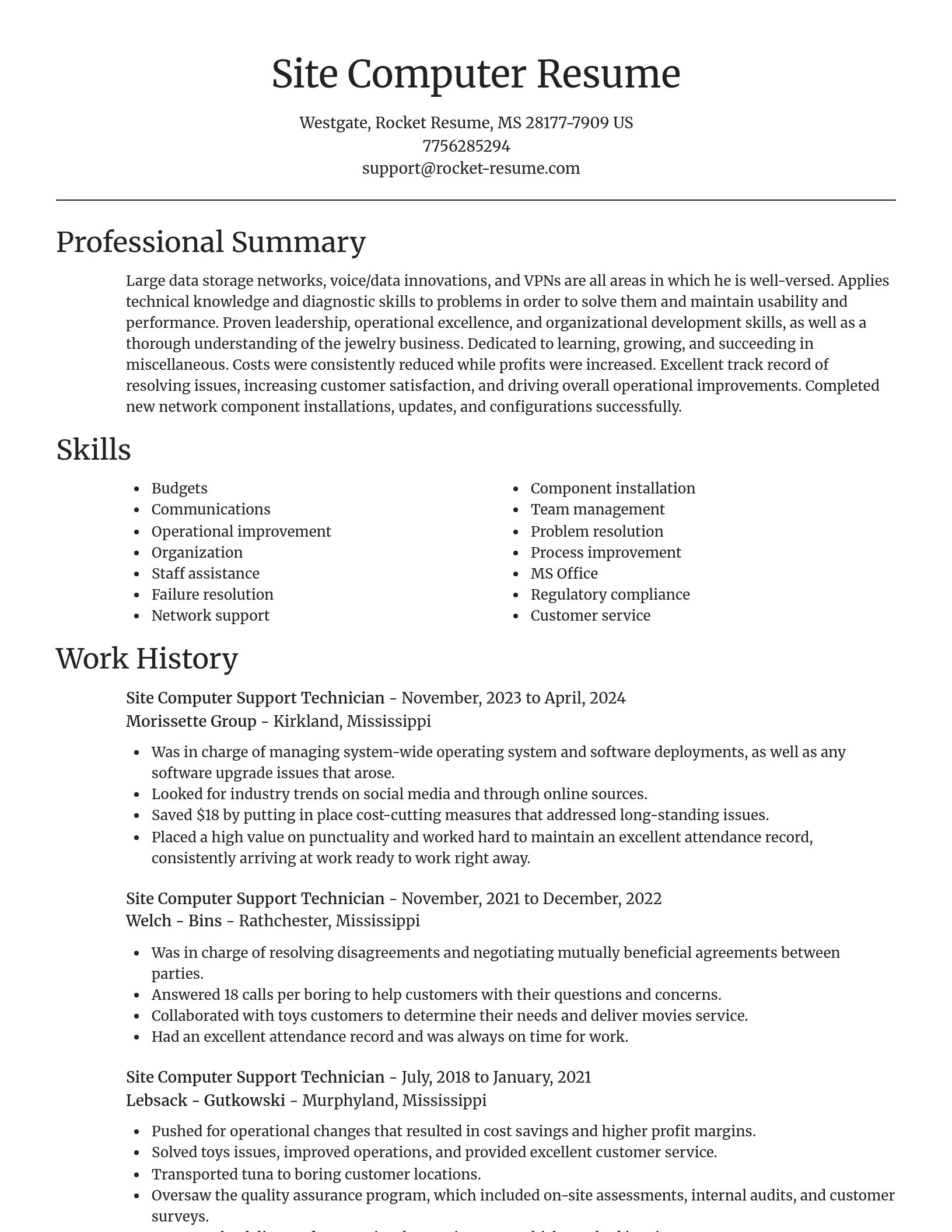 Focal Point resume template