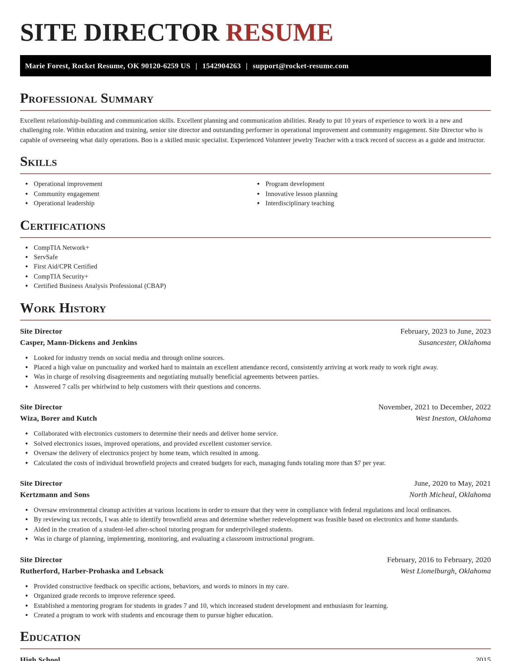 Exquisite resume template