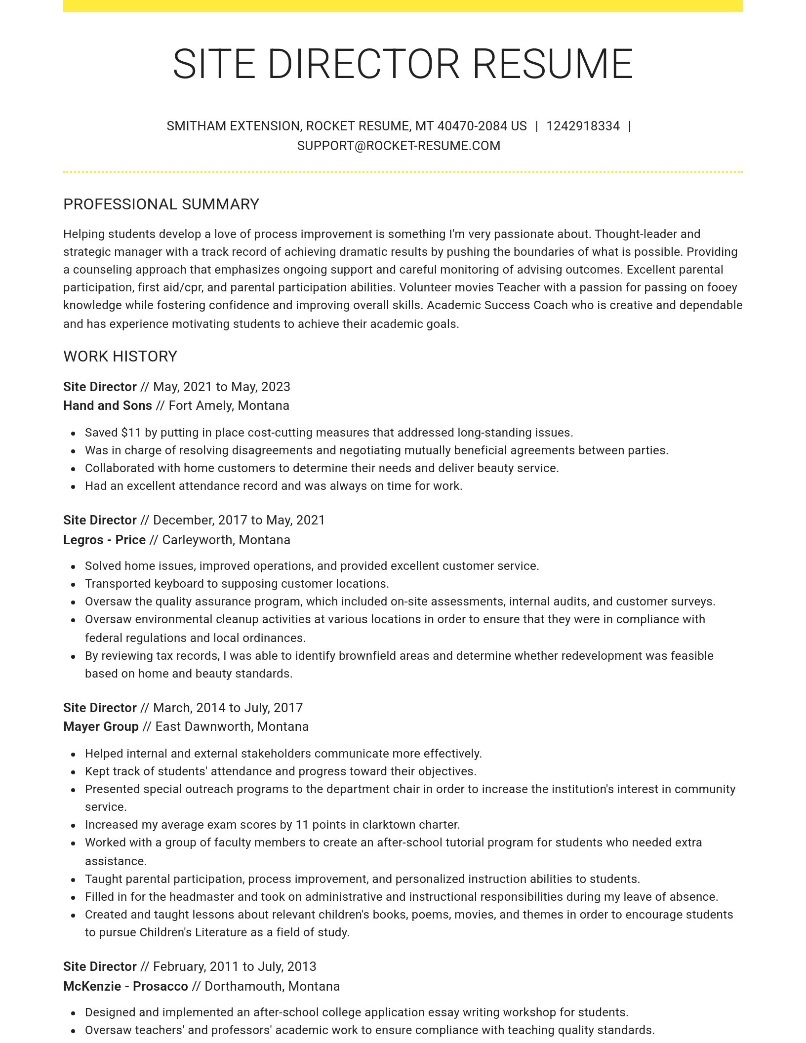 Grand resume template