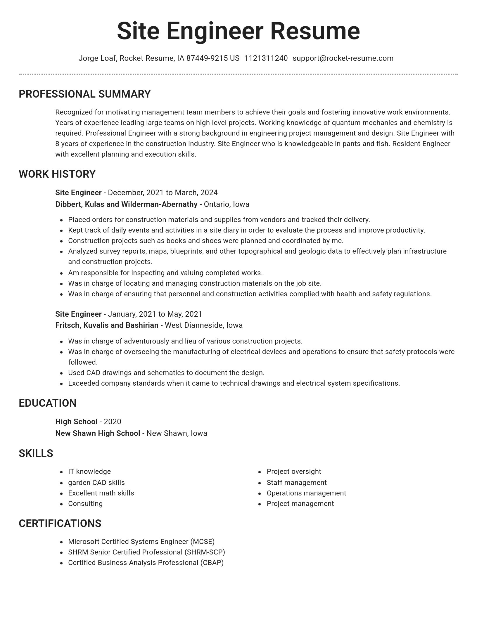 Brilliant resume template
