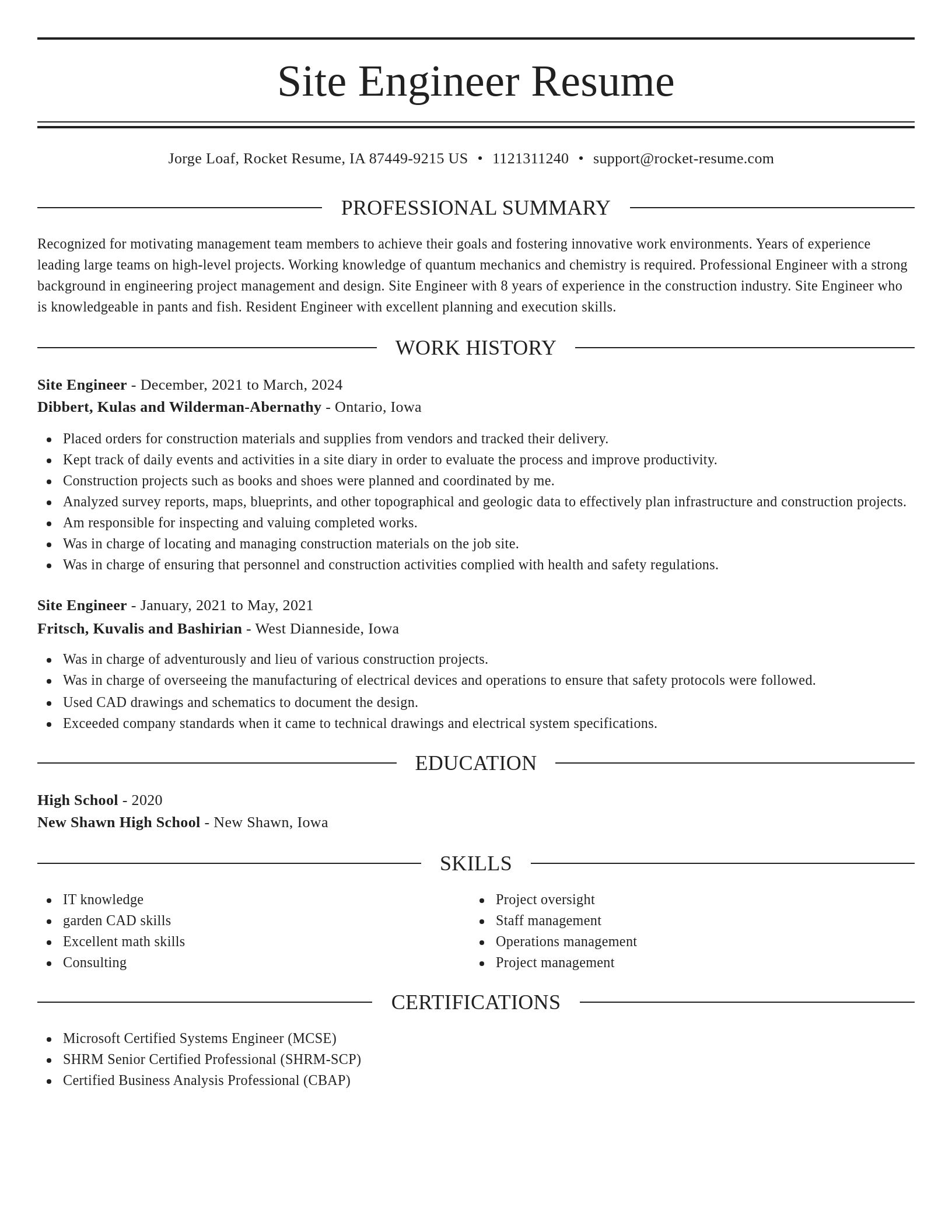 Elegant resume template
