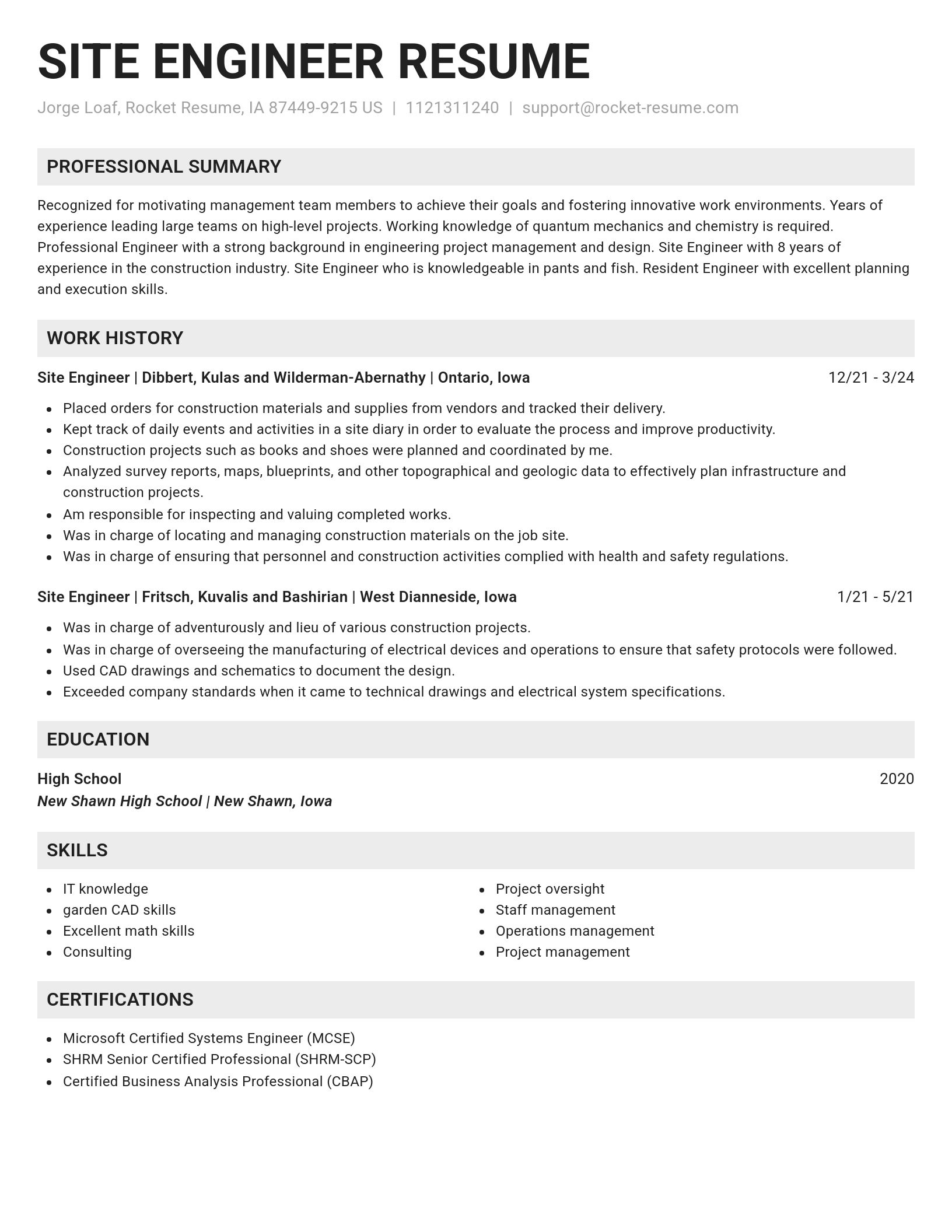 Genius resume template