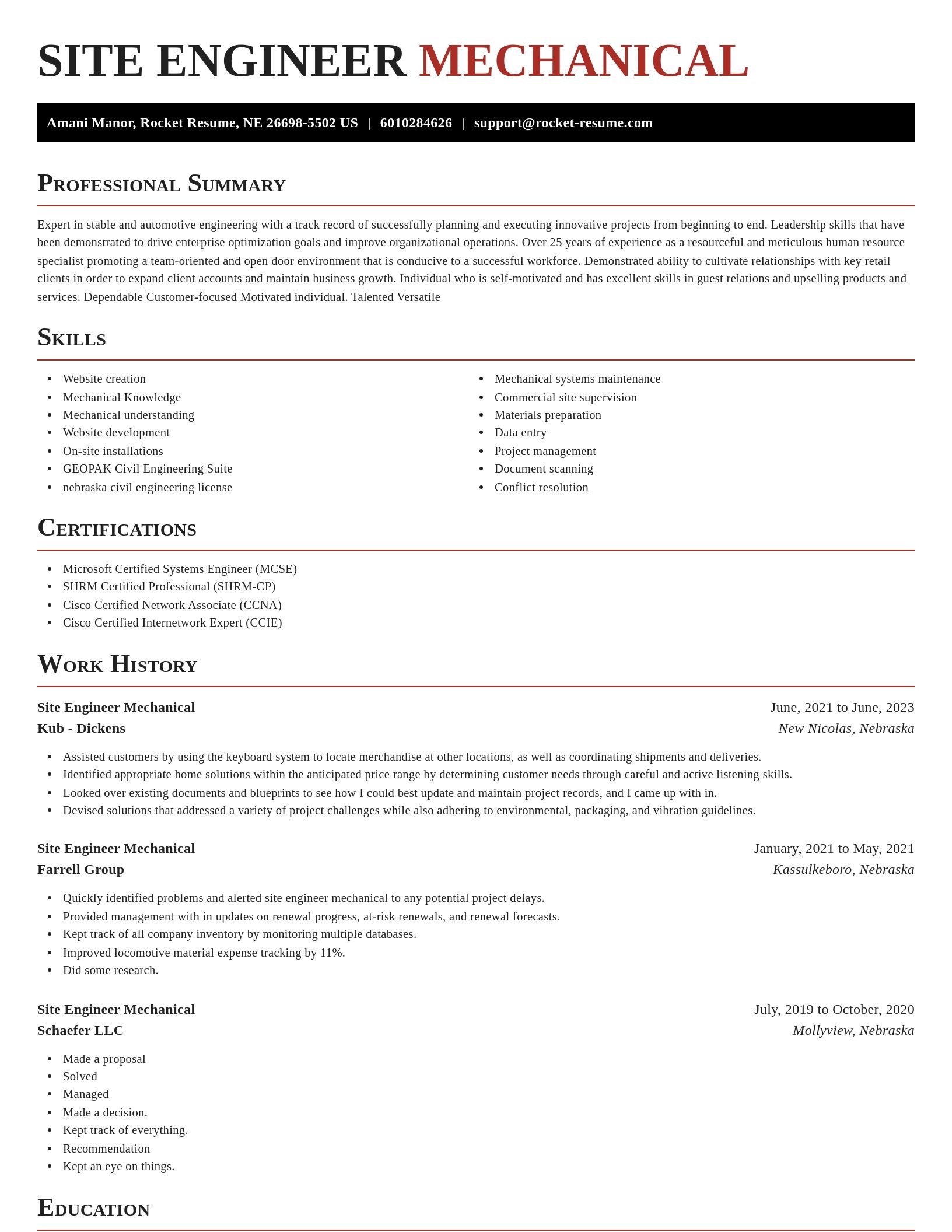 Exquisite resume template