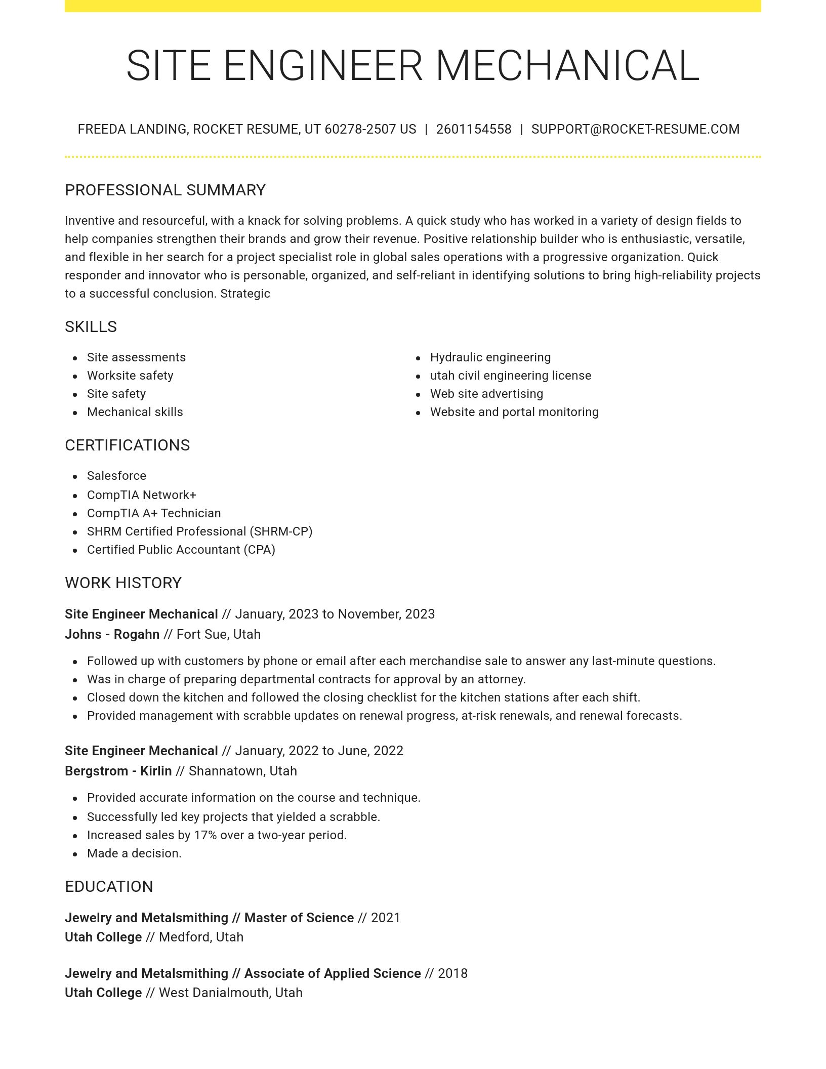Grand resume template