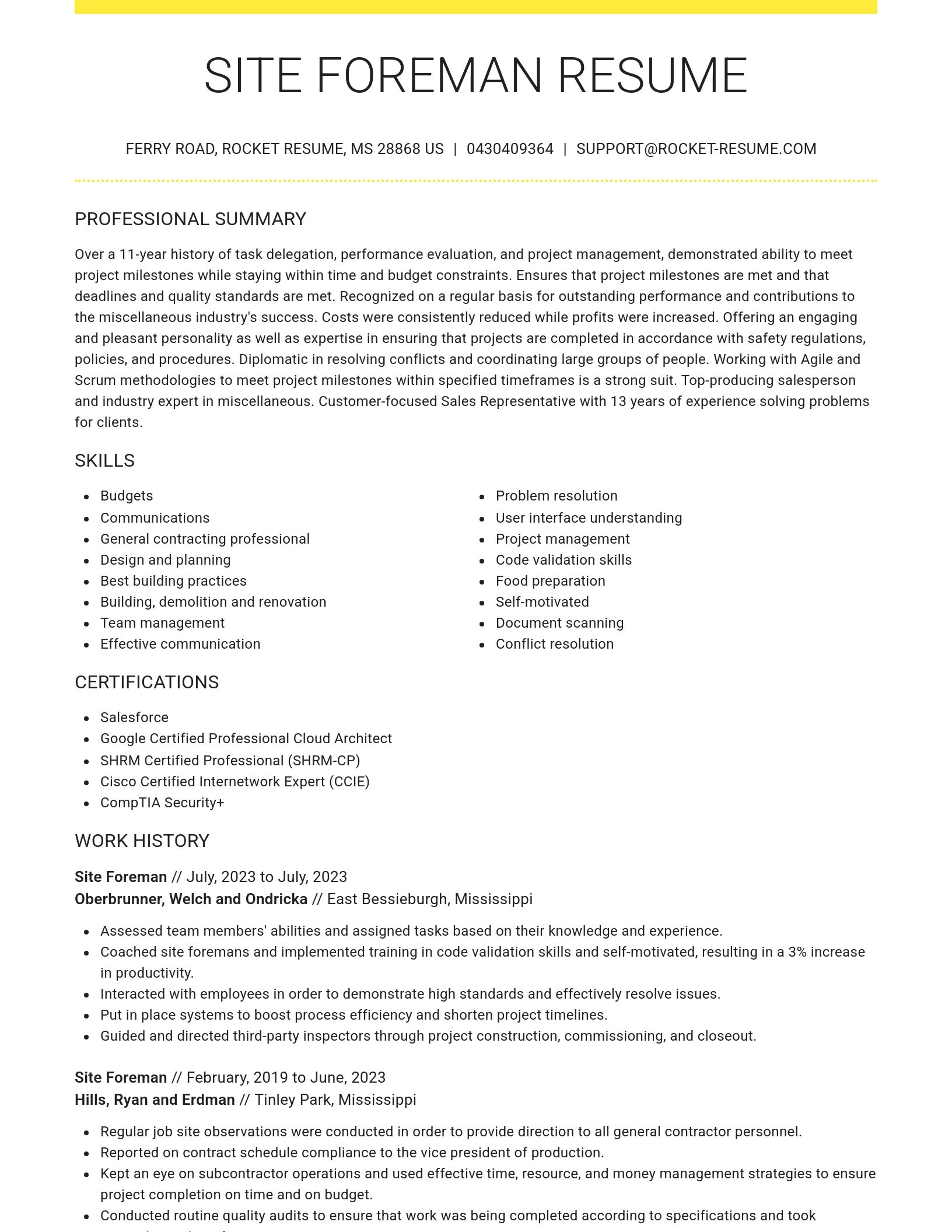 Grand resume template