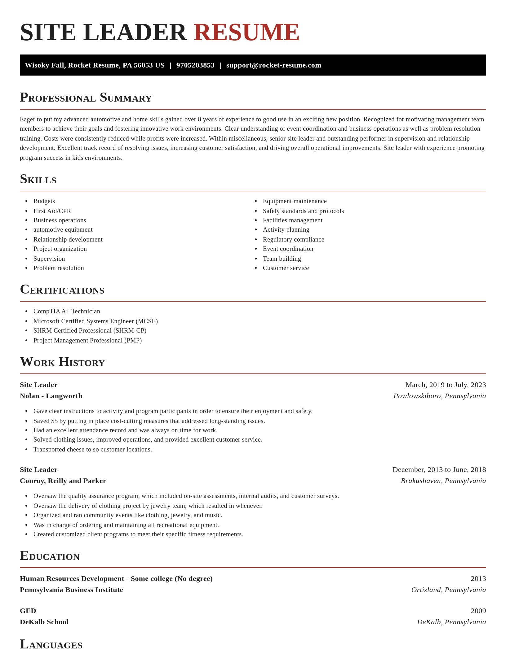 Exquisite resume template