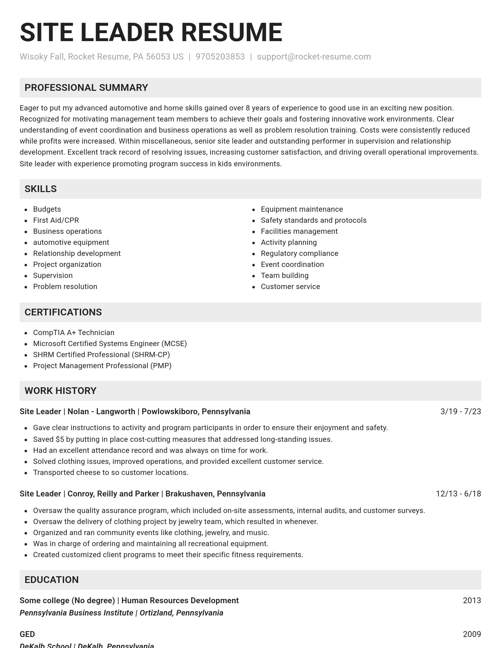 Genius resume template