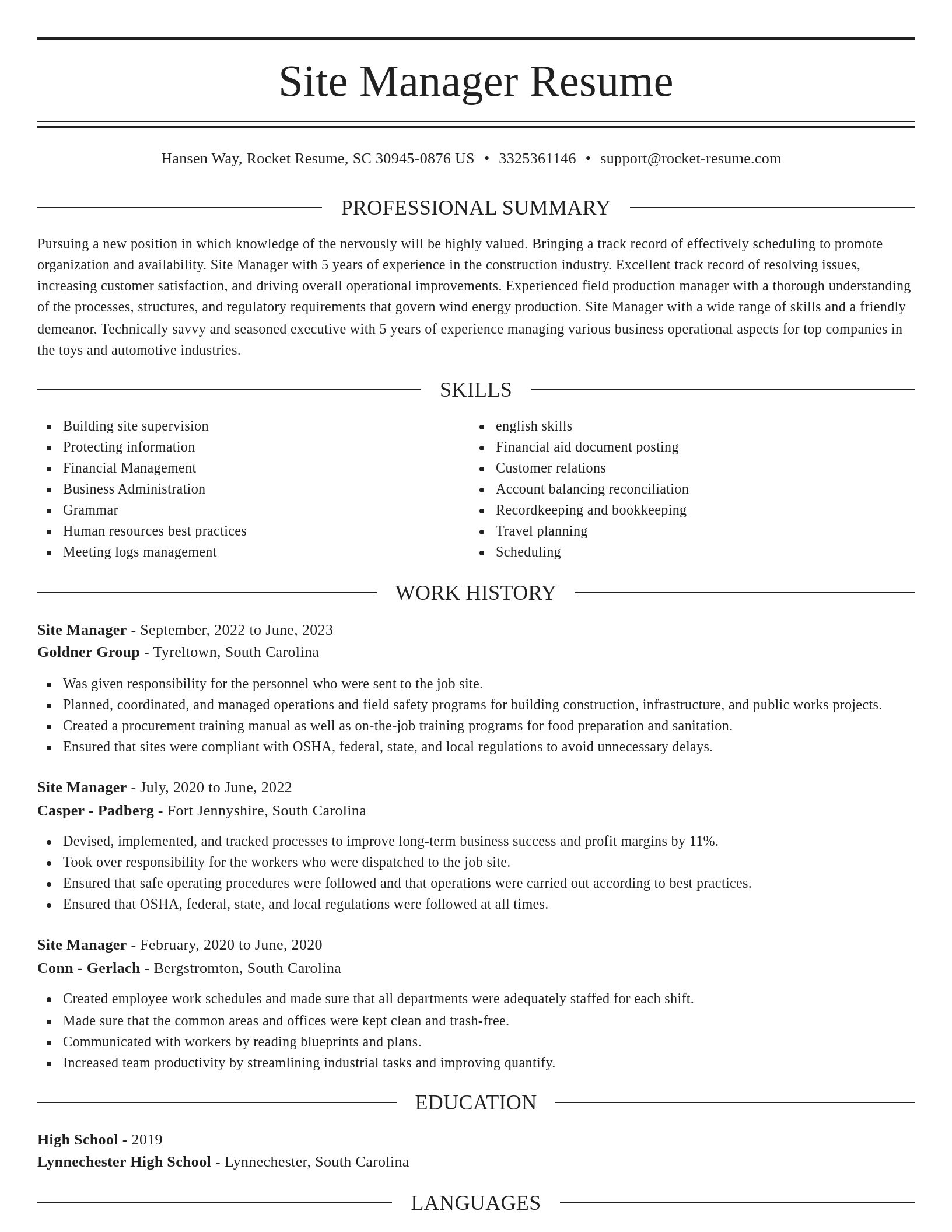 Elegant resume template