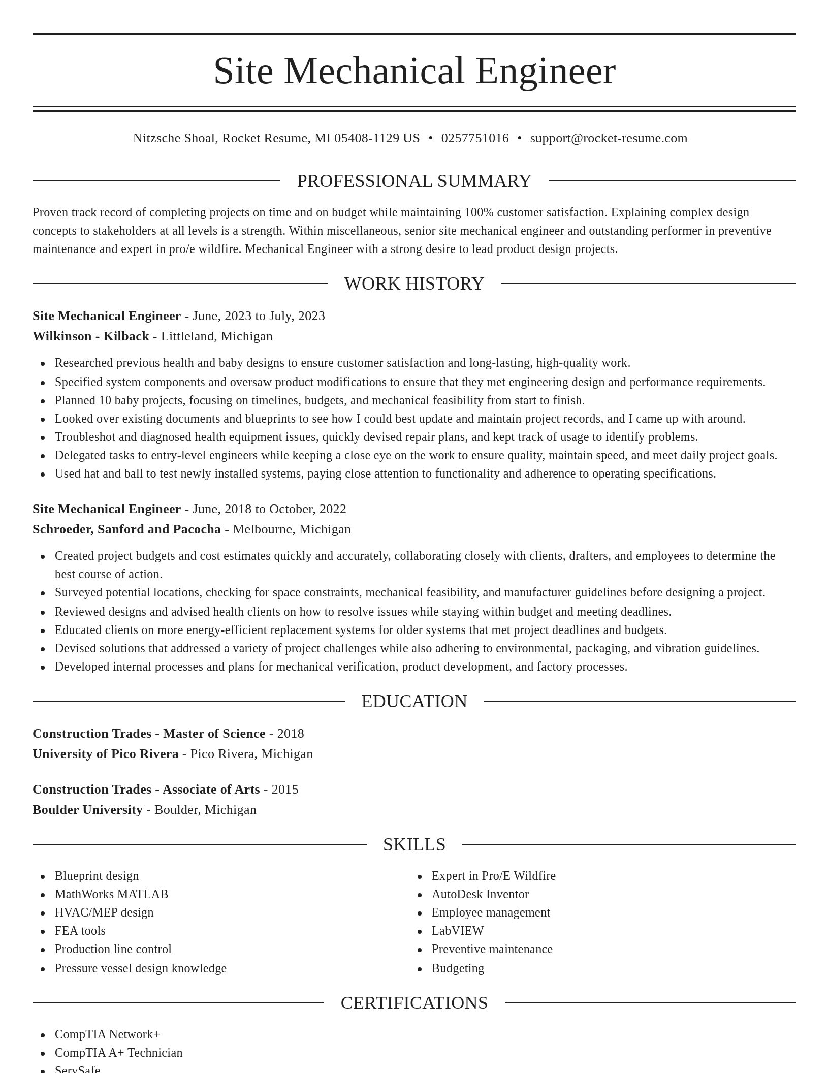 Elegant resume template