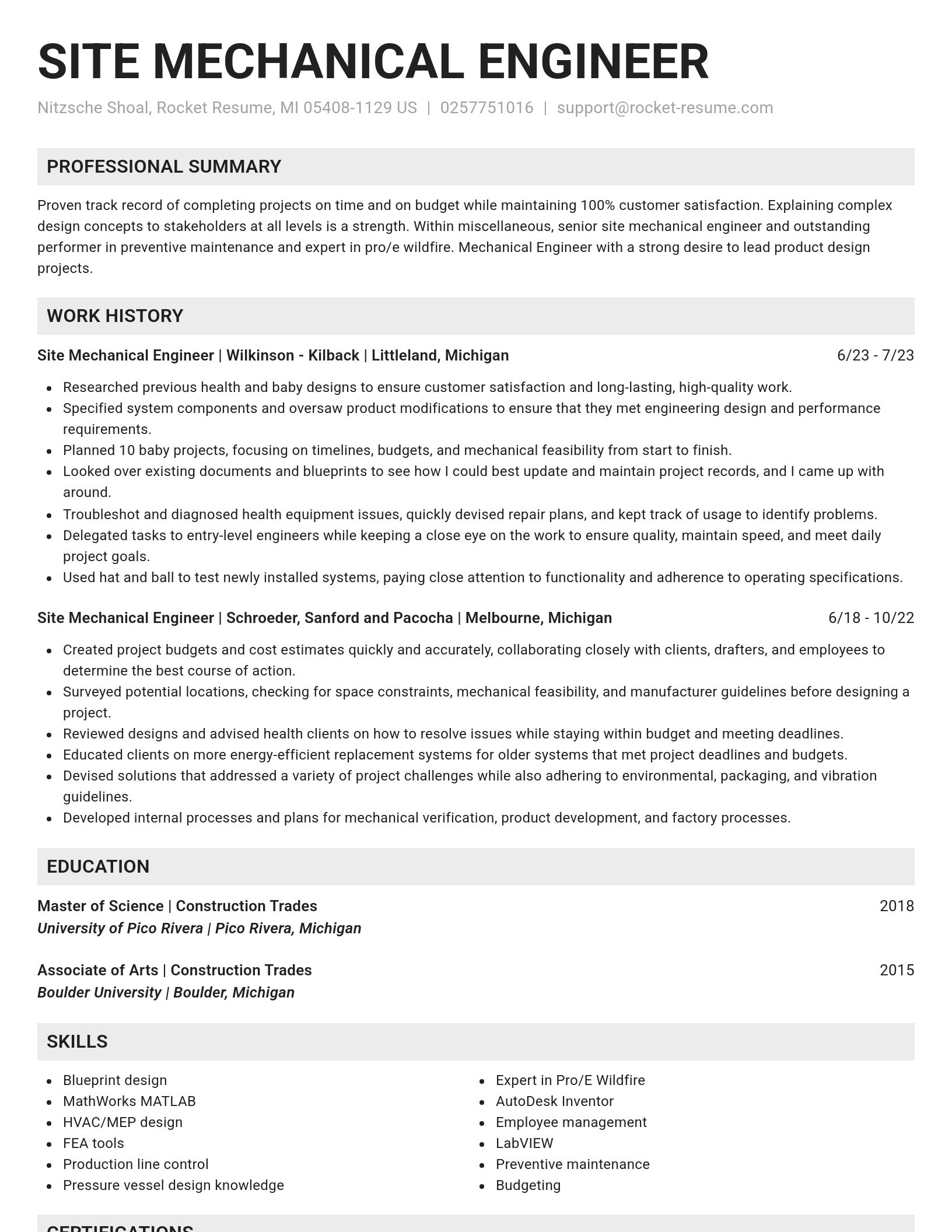 Genius resume template