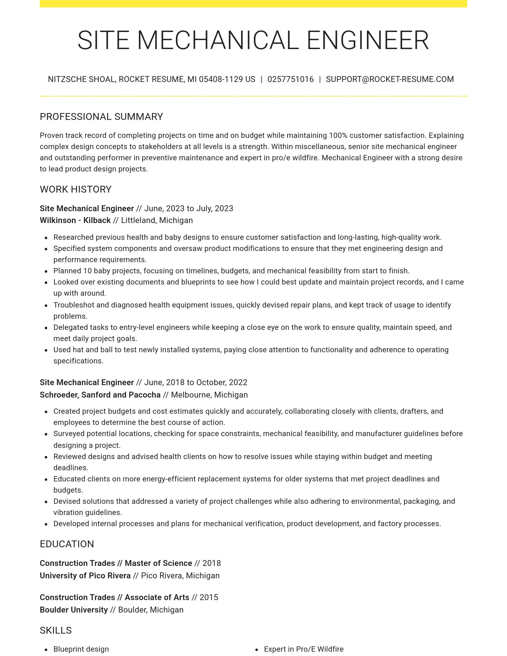 Grand resume template