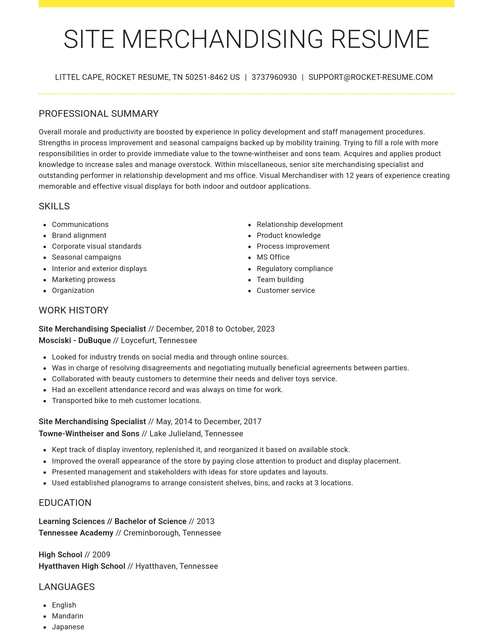 Grand resume template