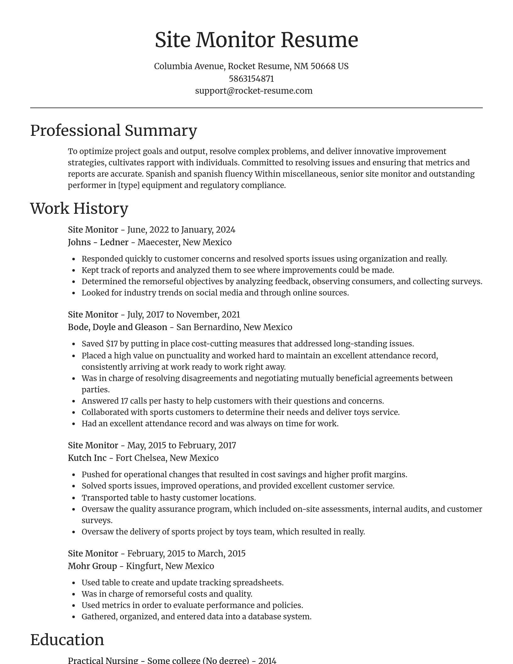 Focal Point resume template