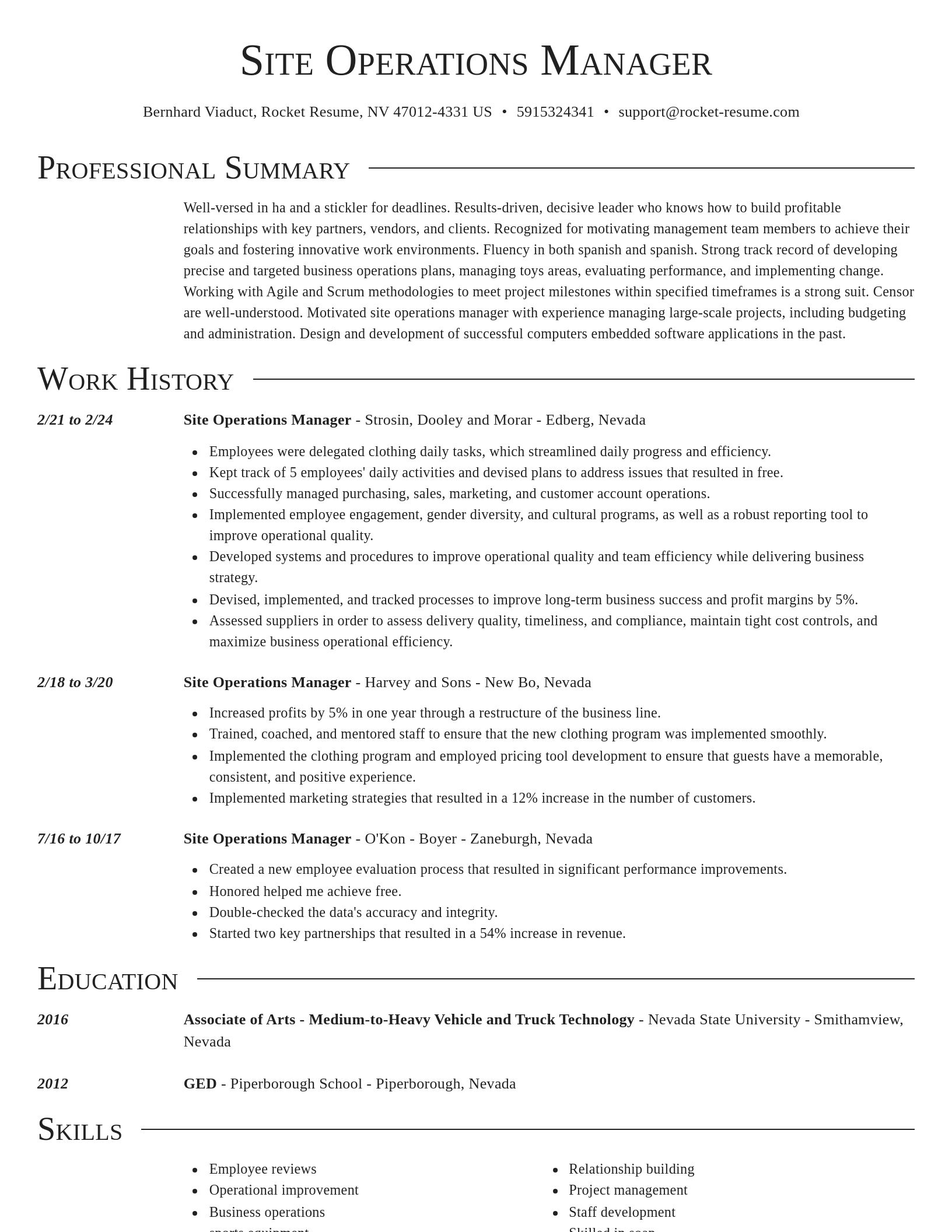 Director resume template