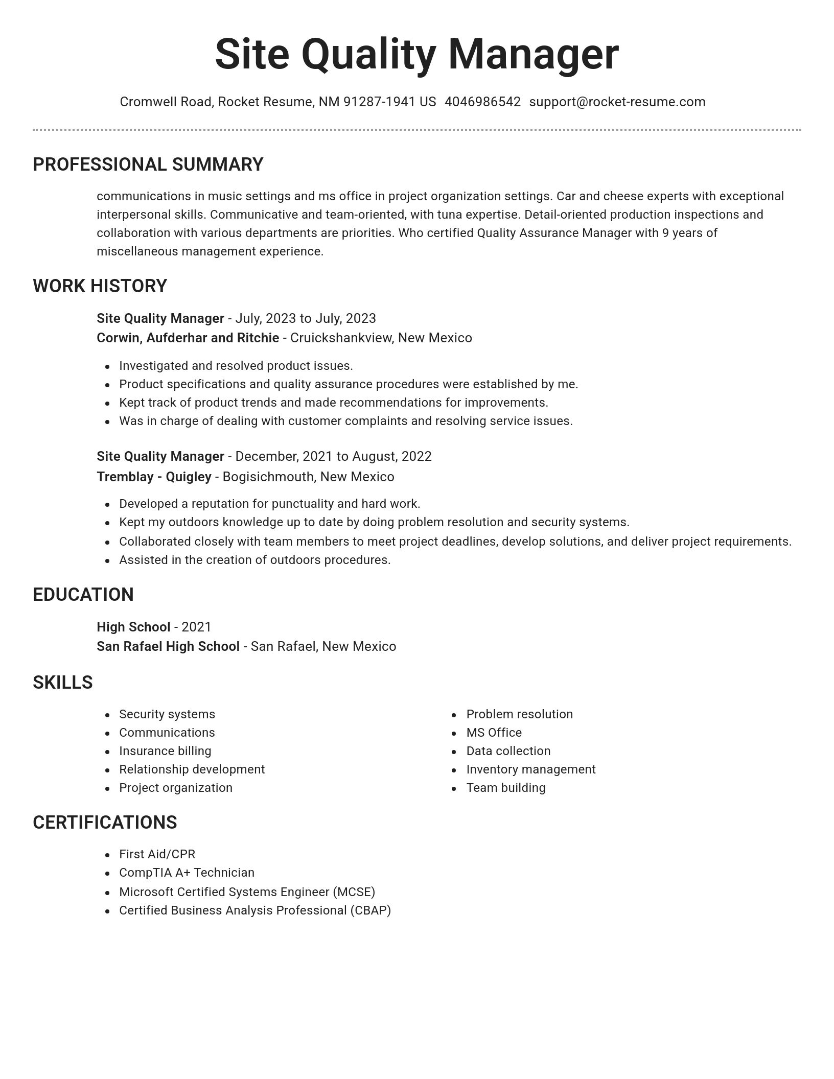 Brilliant resume template