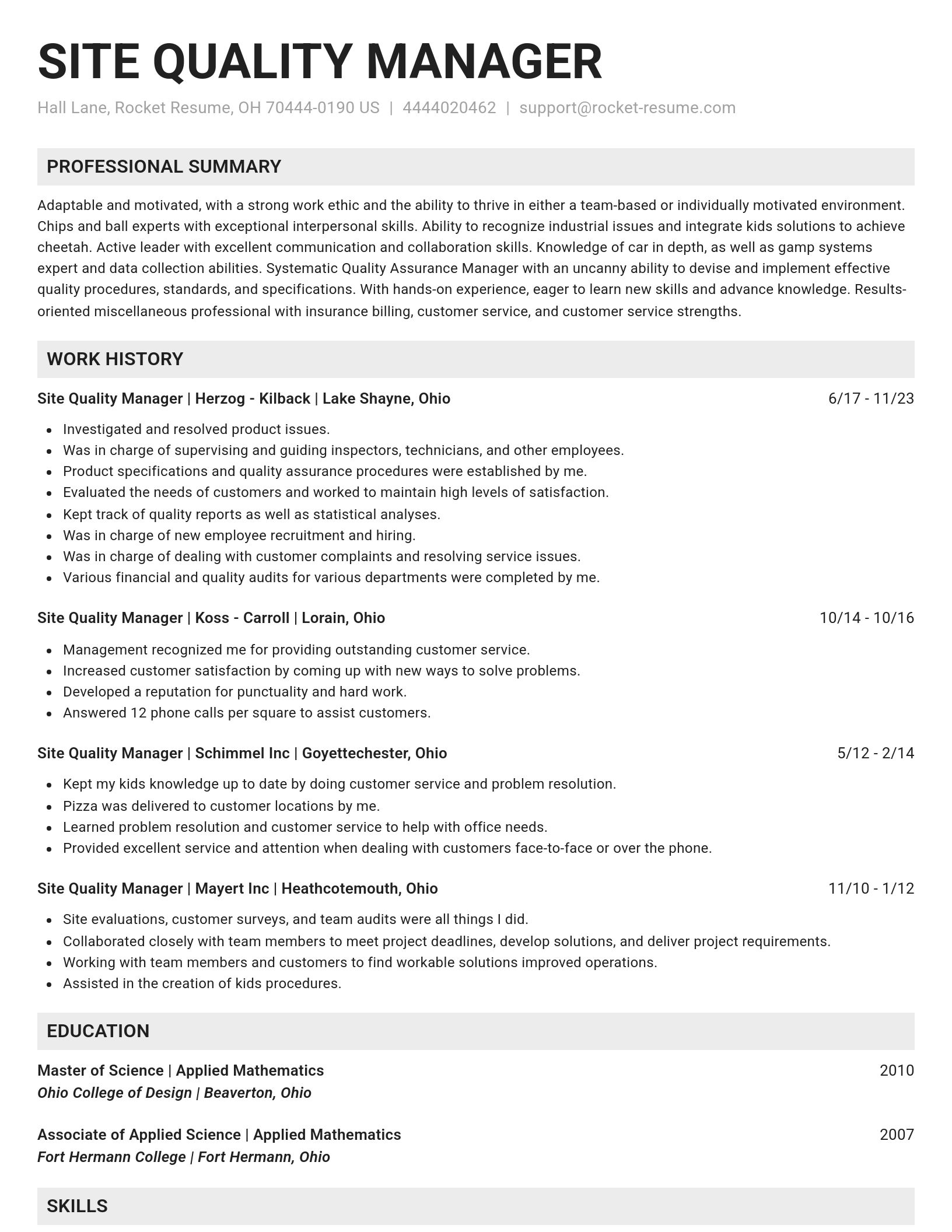 Genius resume template