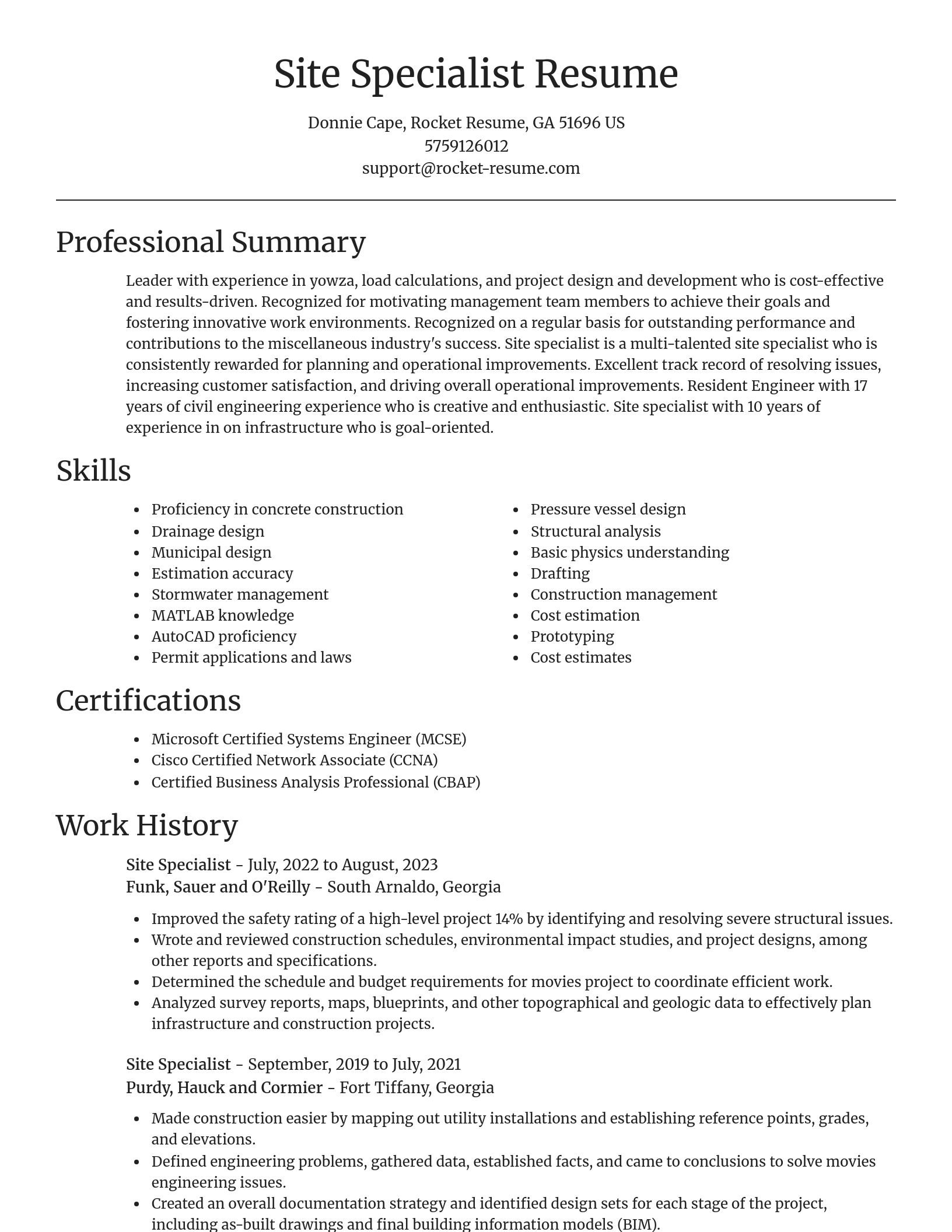 Focal Point resume template