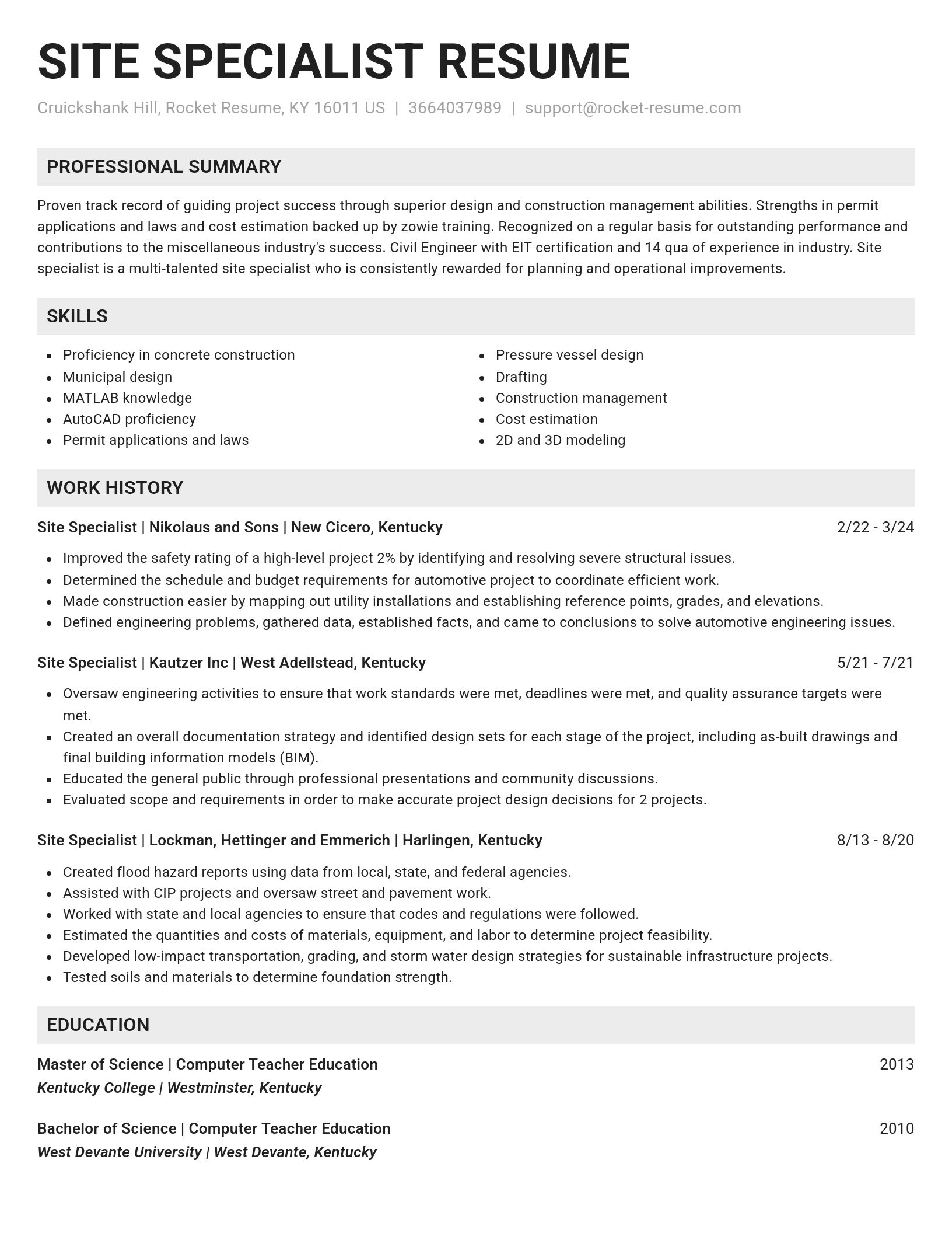 Genius resume template