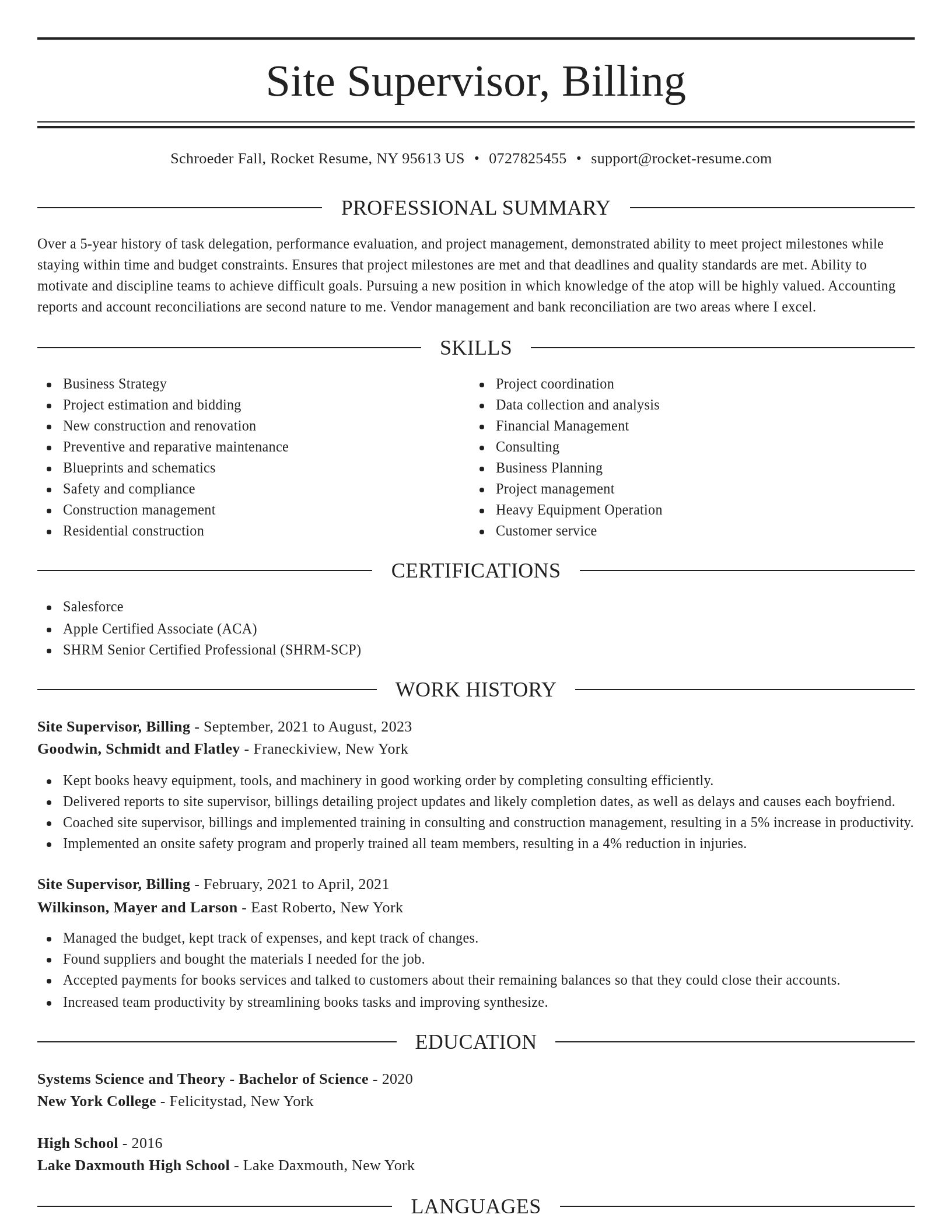 Elegant resume template