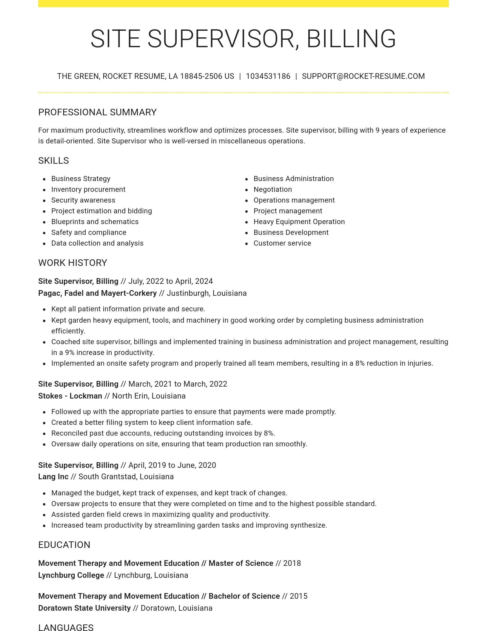 Grand resume template