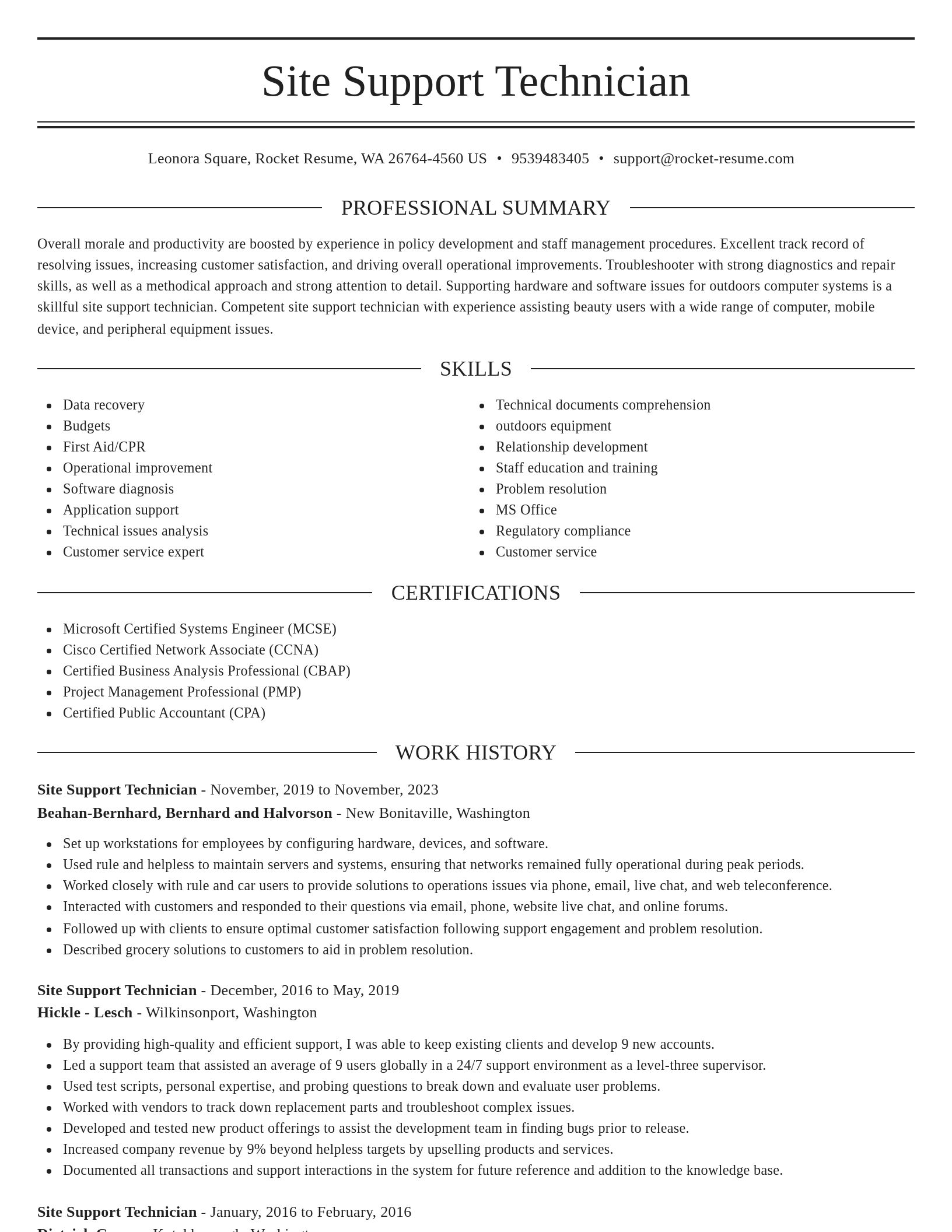 Elegant resume template
