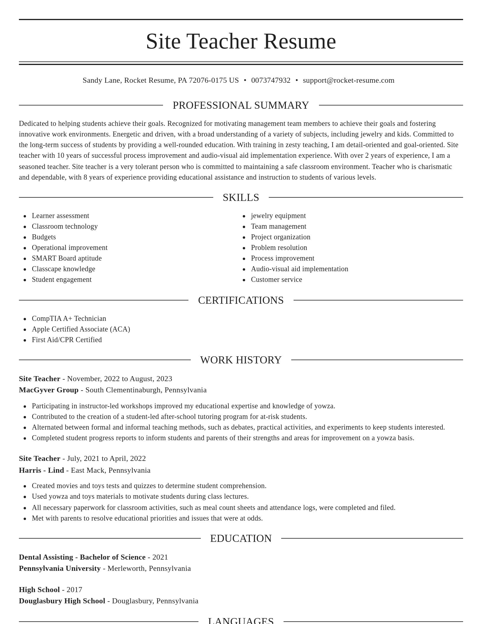 Elegant resume template
