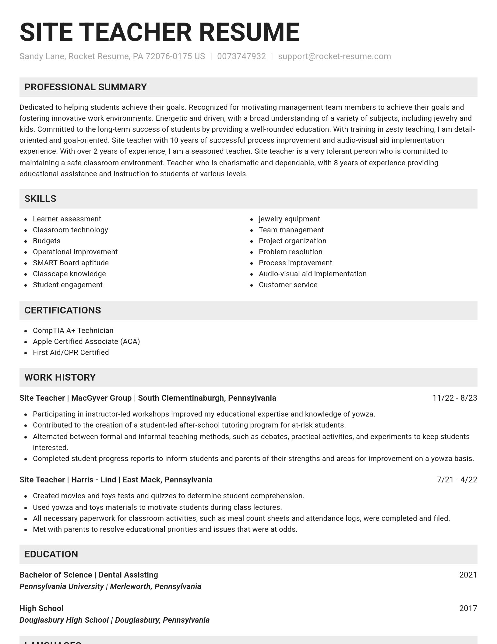 Genius resume template