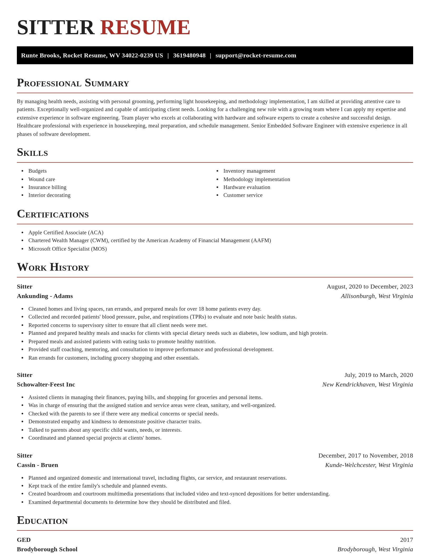 Exquisite resume template