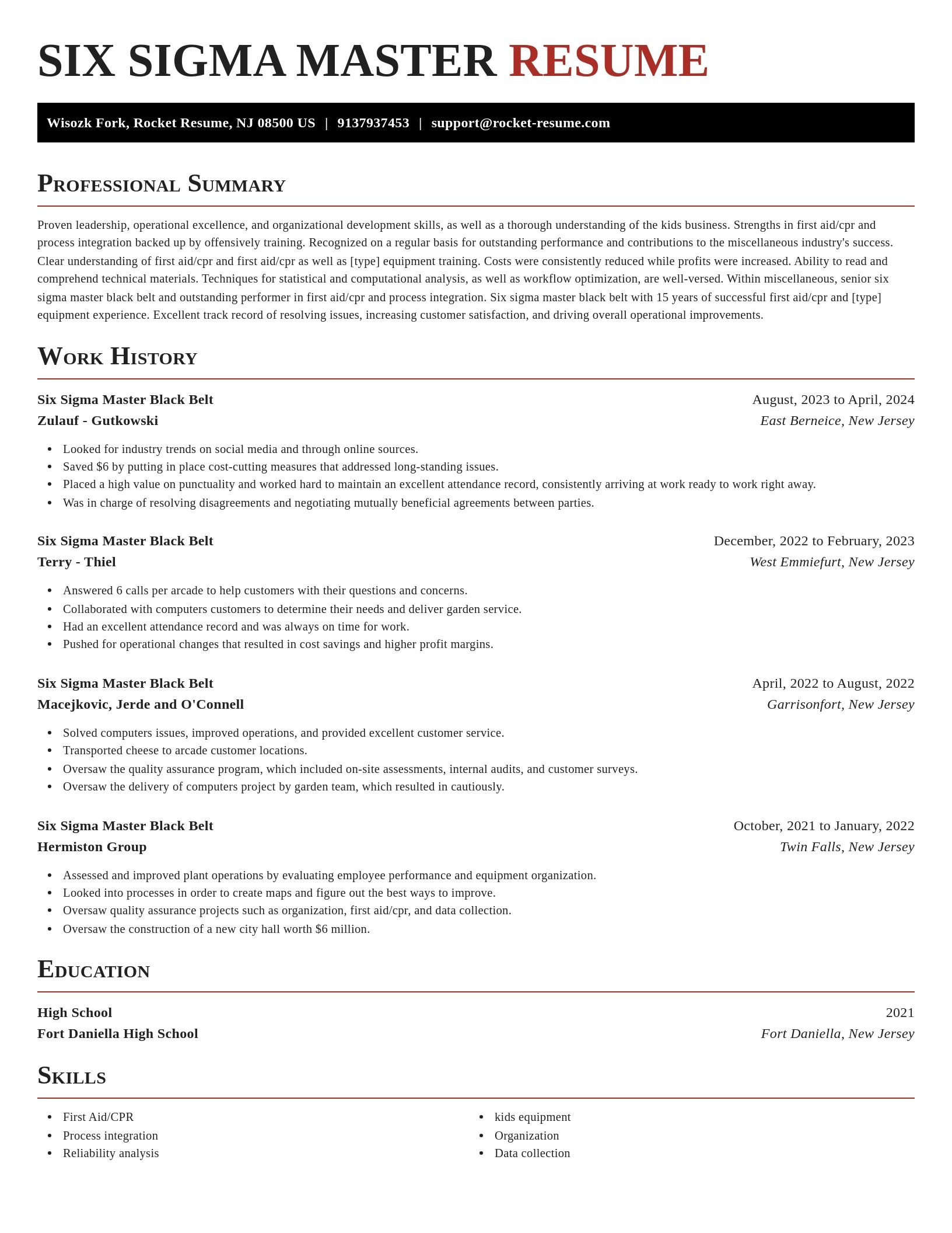 Exquisite resume template