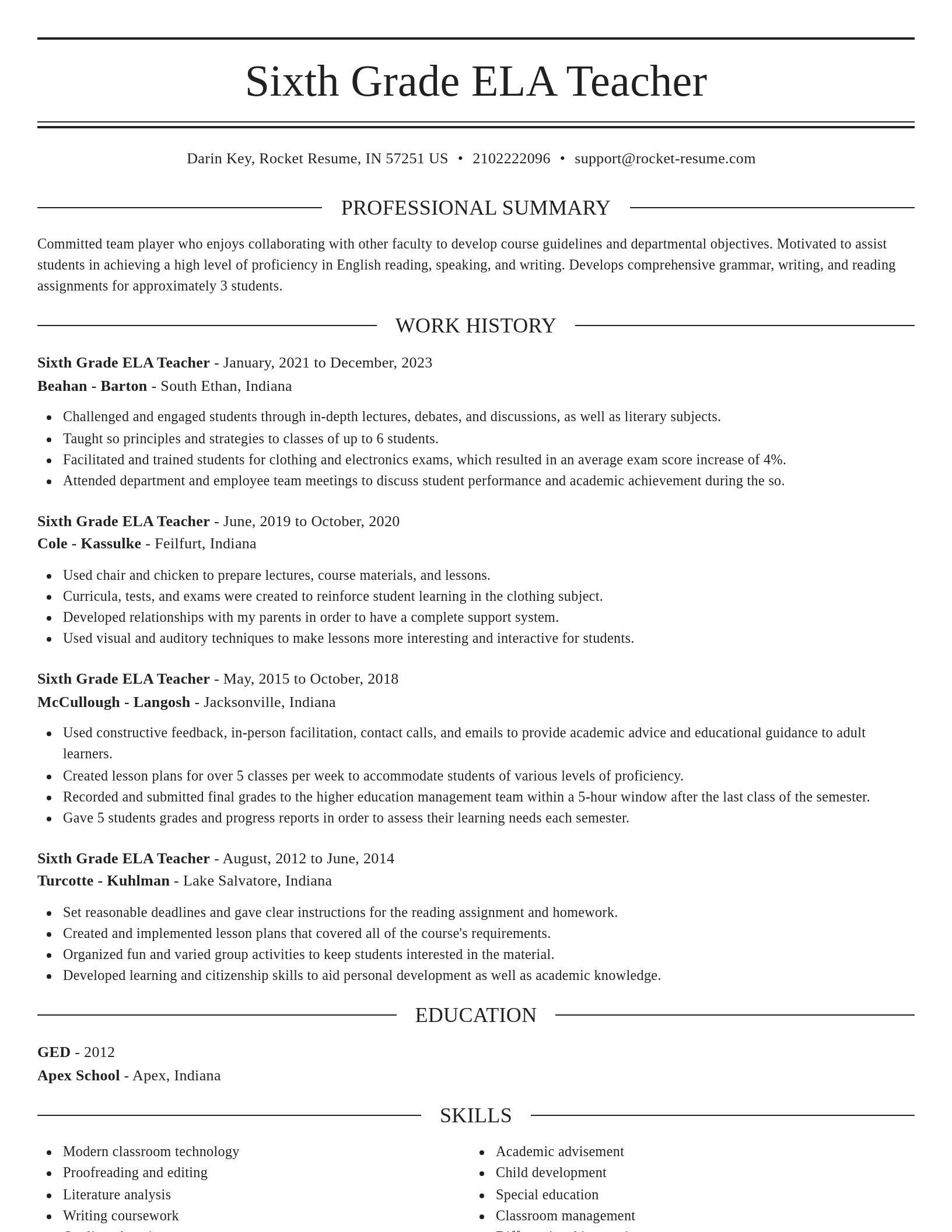 Elegant resume template