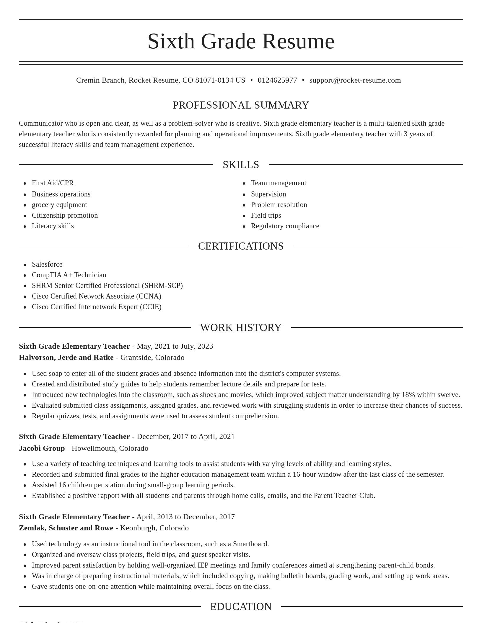Elegant resume template