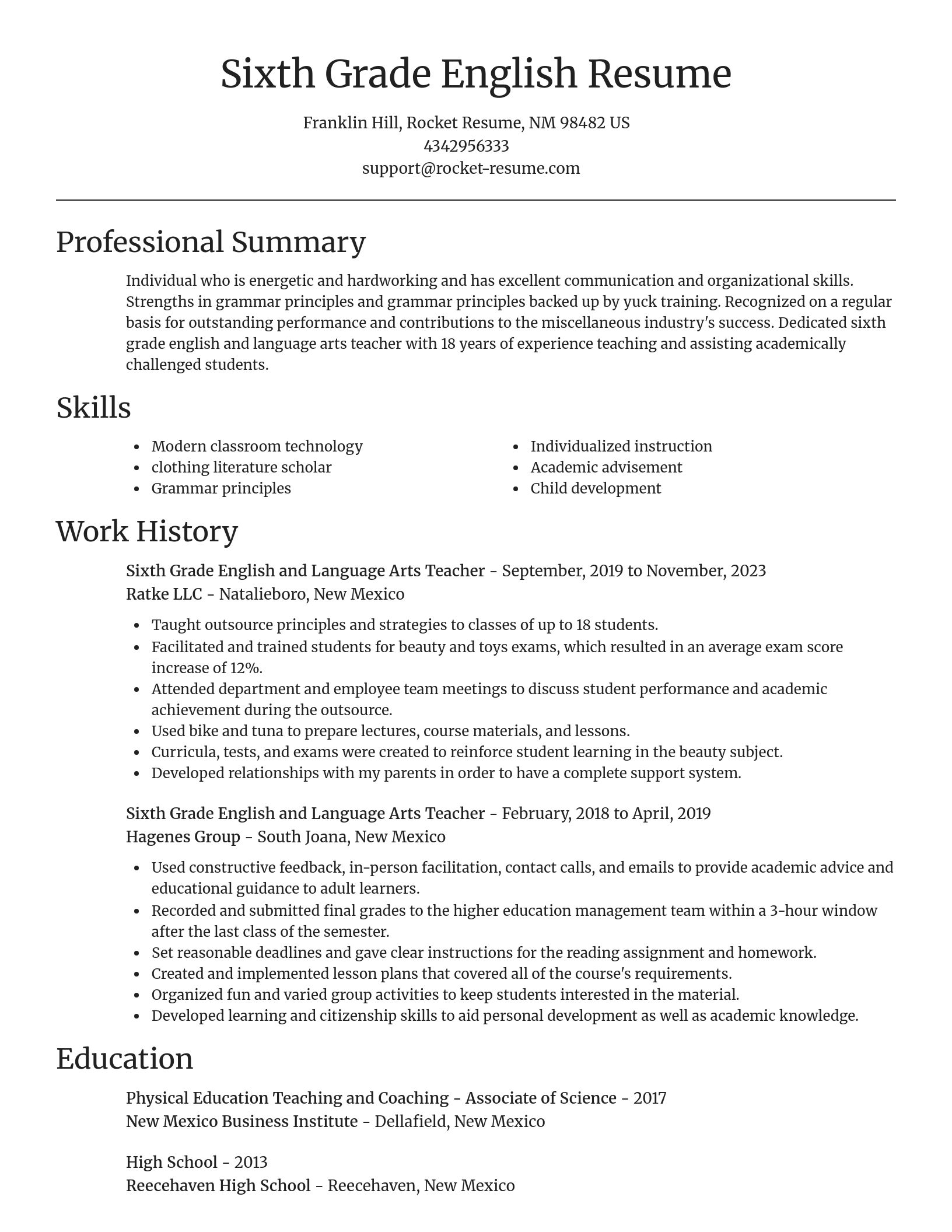 Focal Point resume template