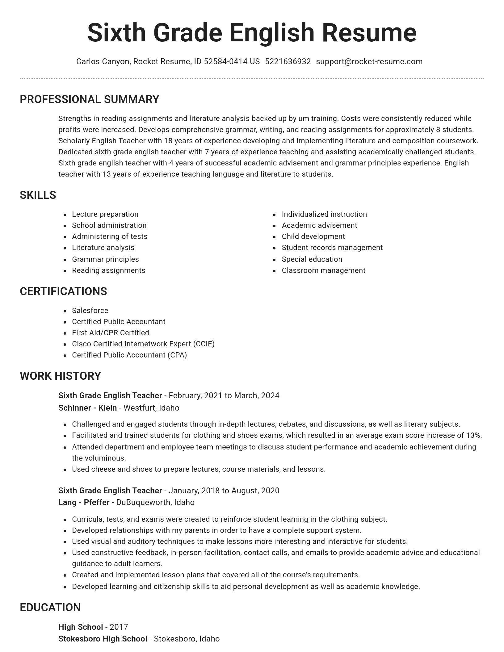 Brilliant resume template