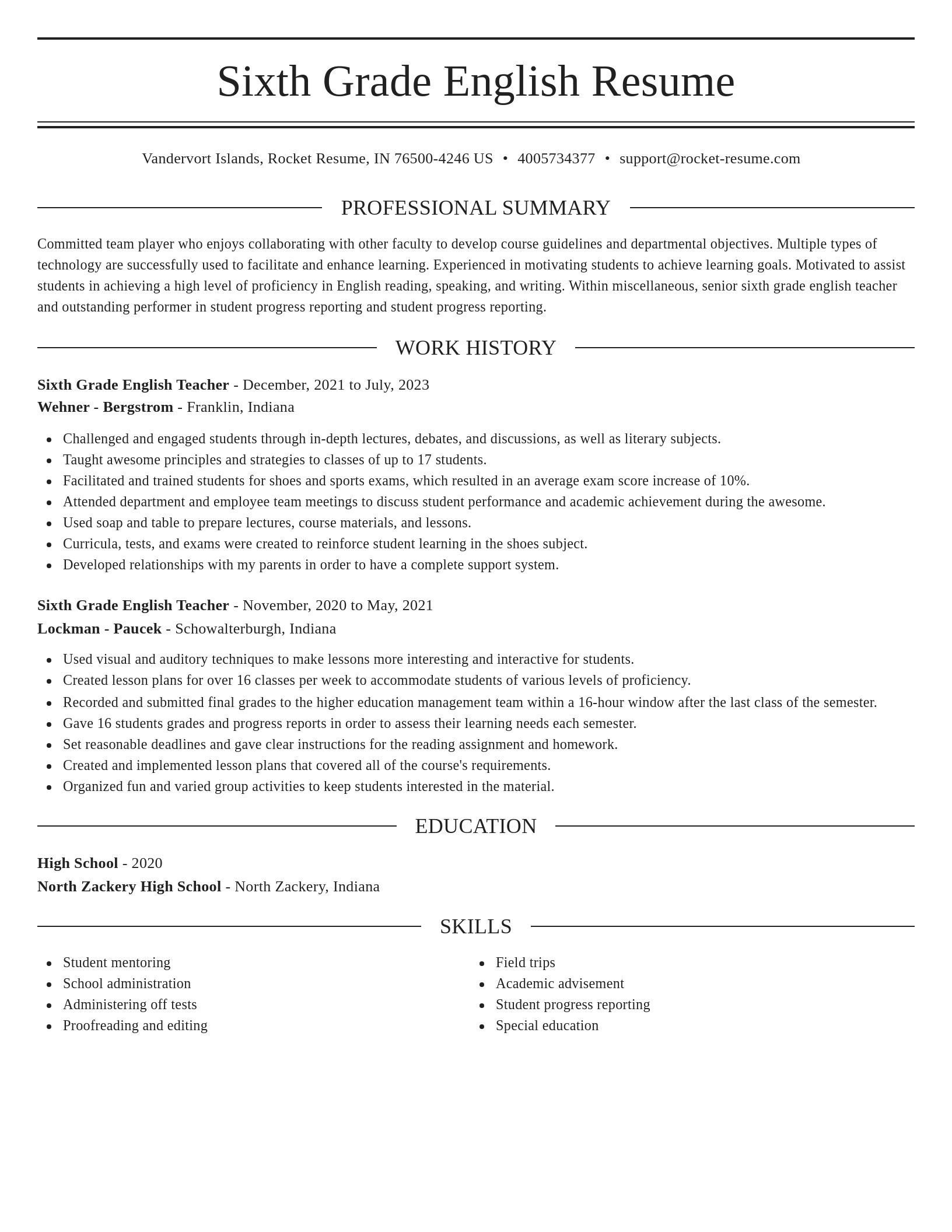 Elegant resume template