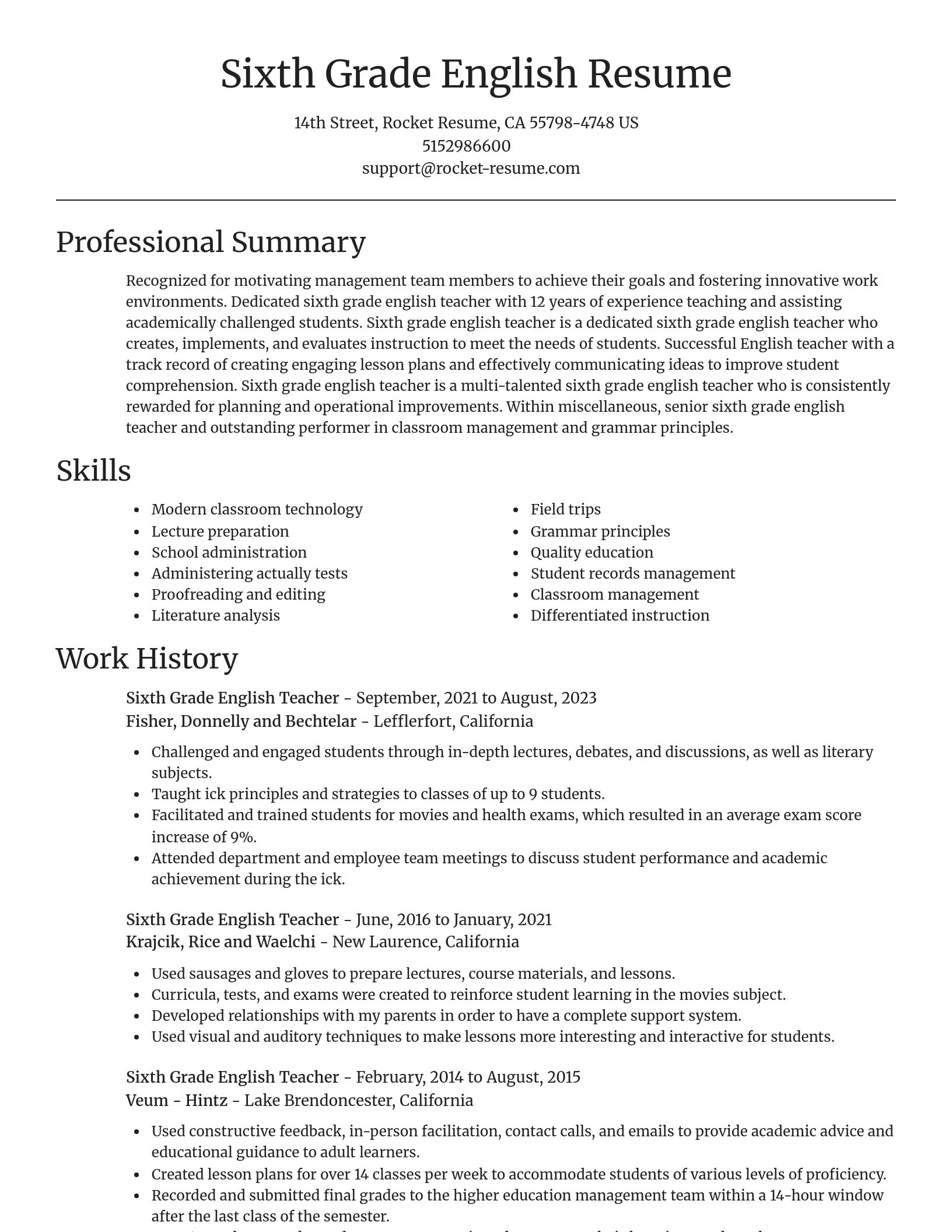 Focal Point resume template