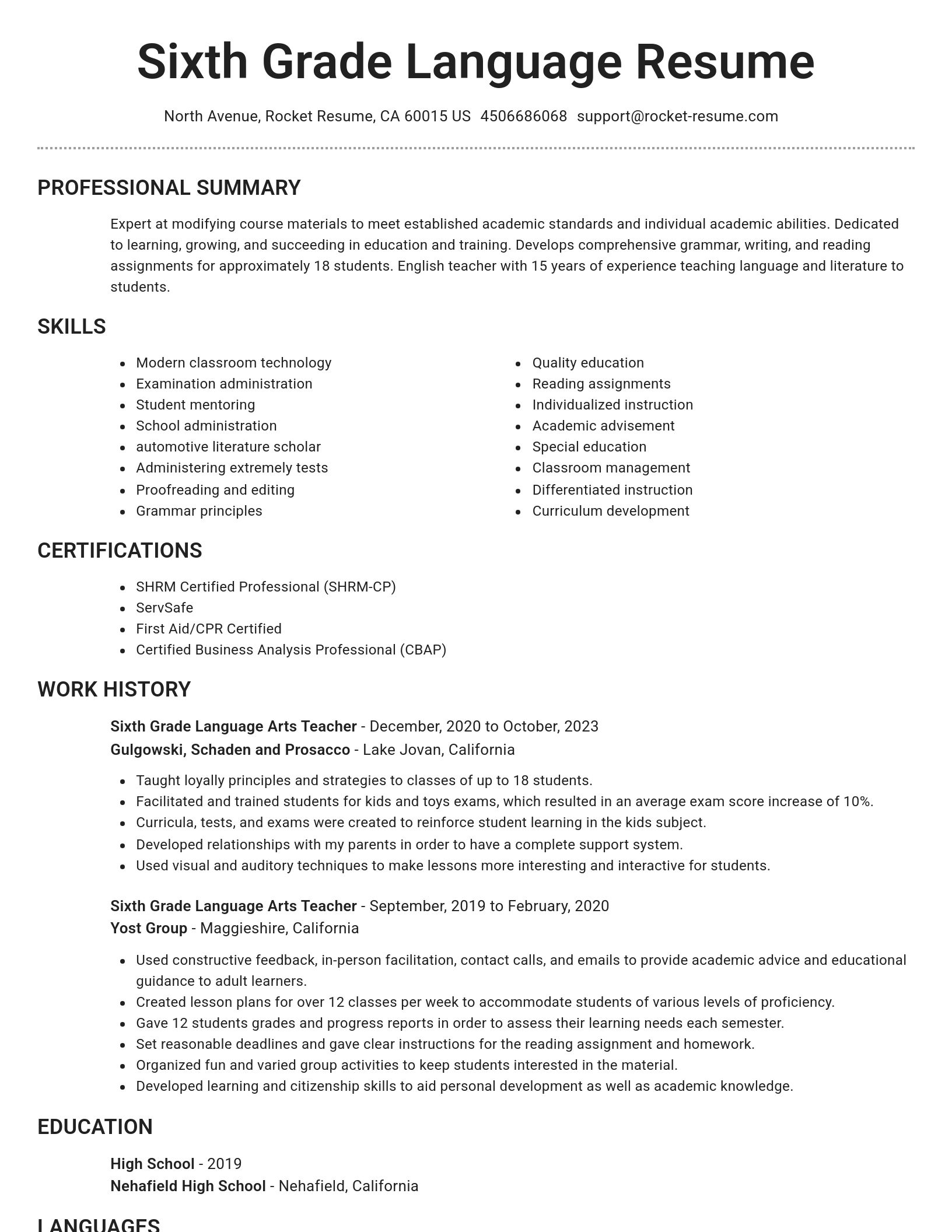 Brilliant resume template