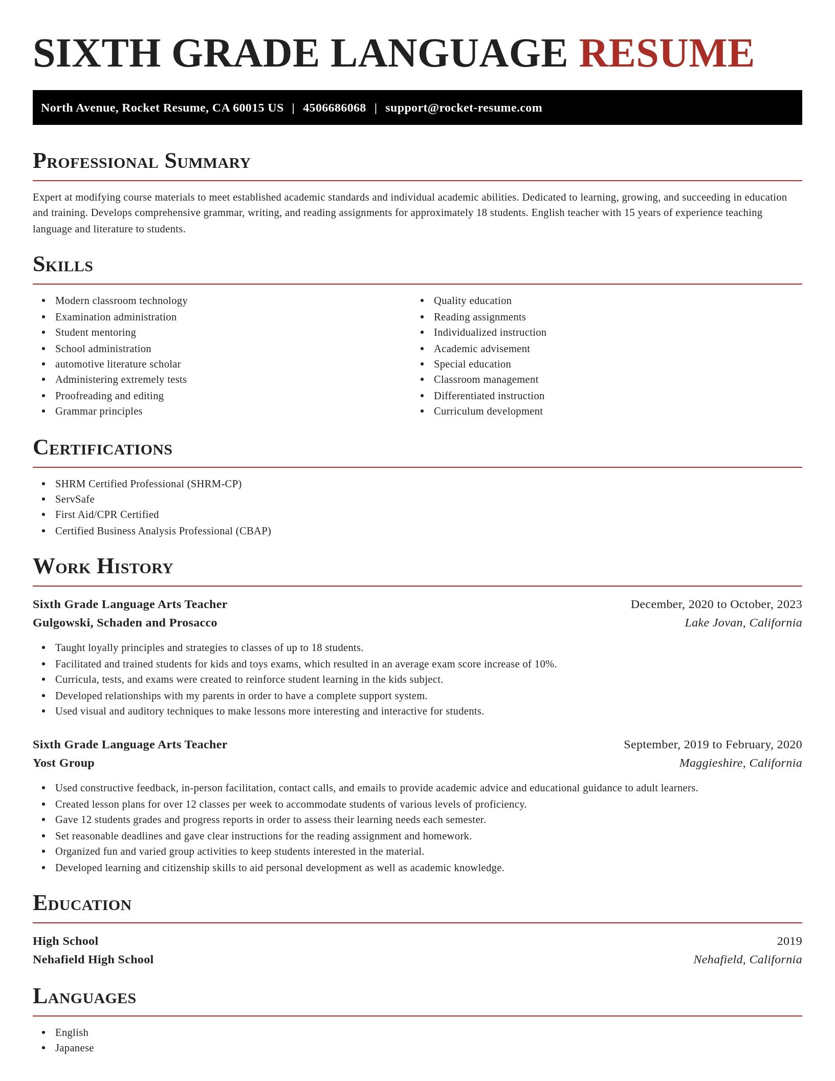 Exquisite resume template