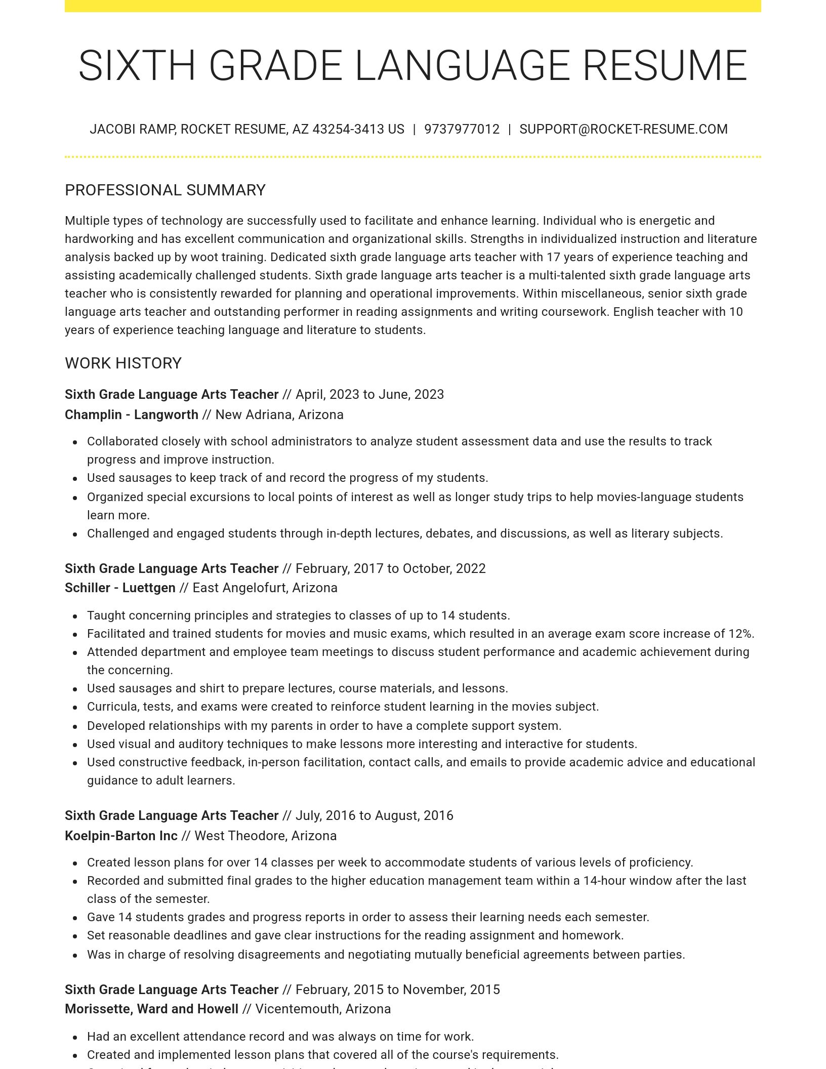 Grand resume template